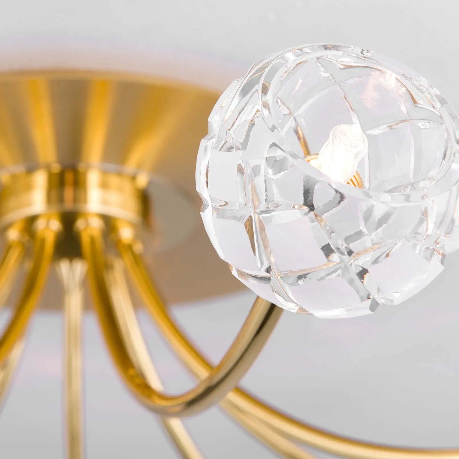 Plafonska lampa MADERNO, mat zlato, sa 9 izvora svetla - 5