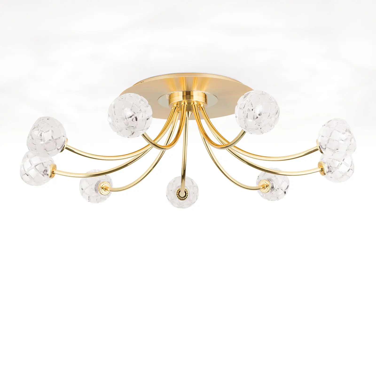 Plafonska lampa MADERNO, mat zlato, sa 9 izvora svetla - 6