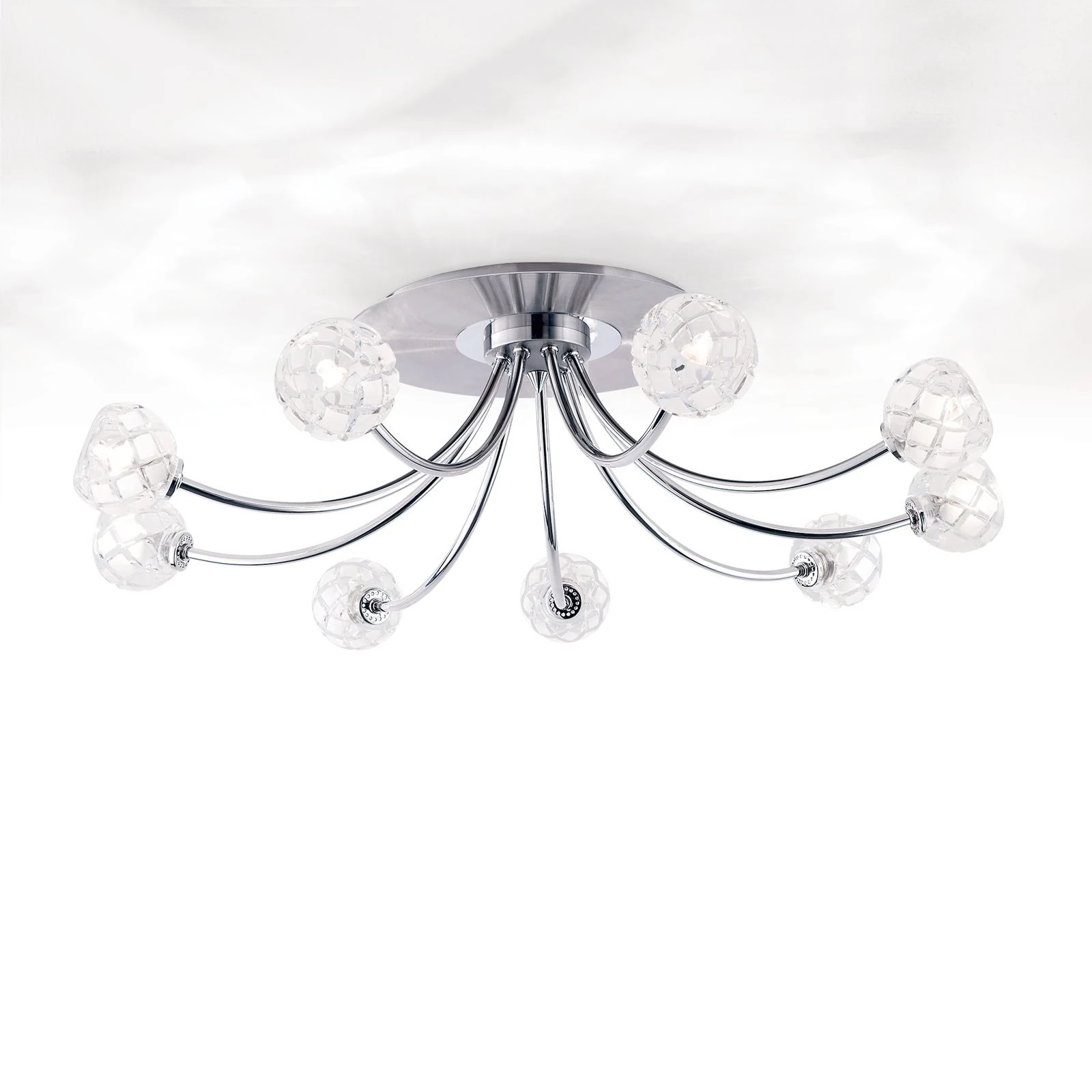 Plafonska lampa MADERNO, saten hrom, sa 9 izvora svetla - 7