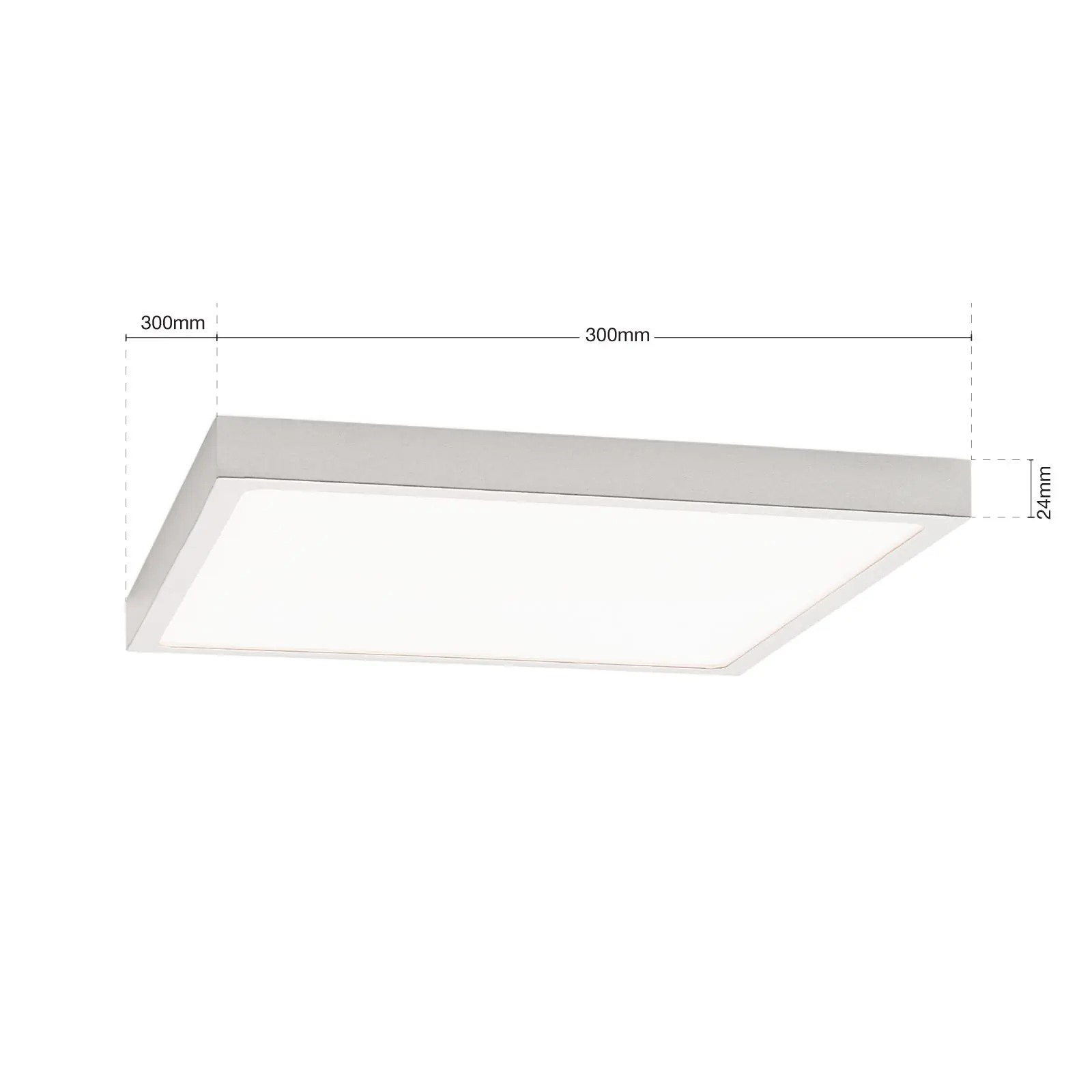 LED plafonska lampa LERO, uglasta, titanijum, 4000 K - 7
