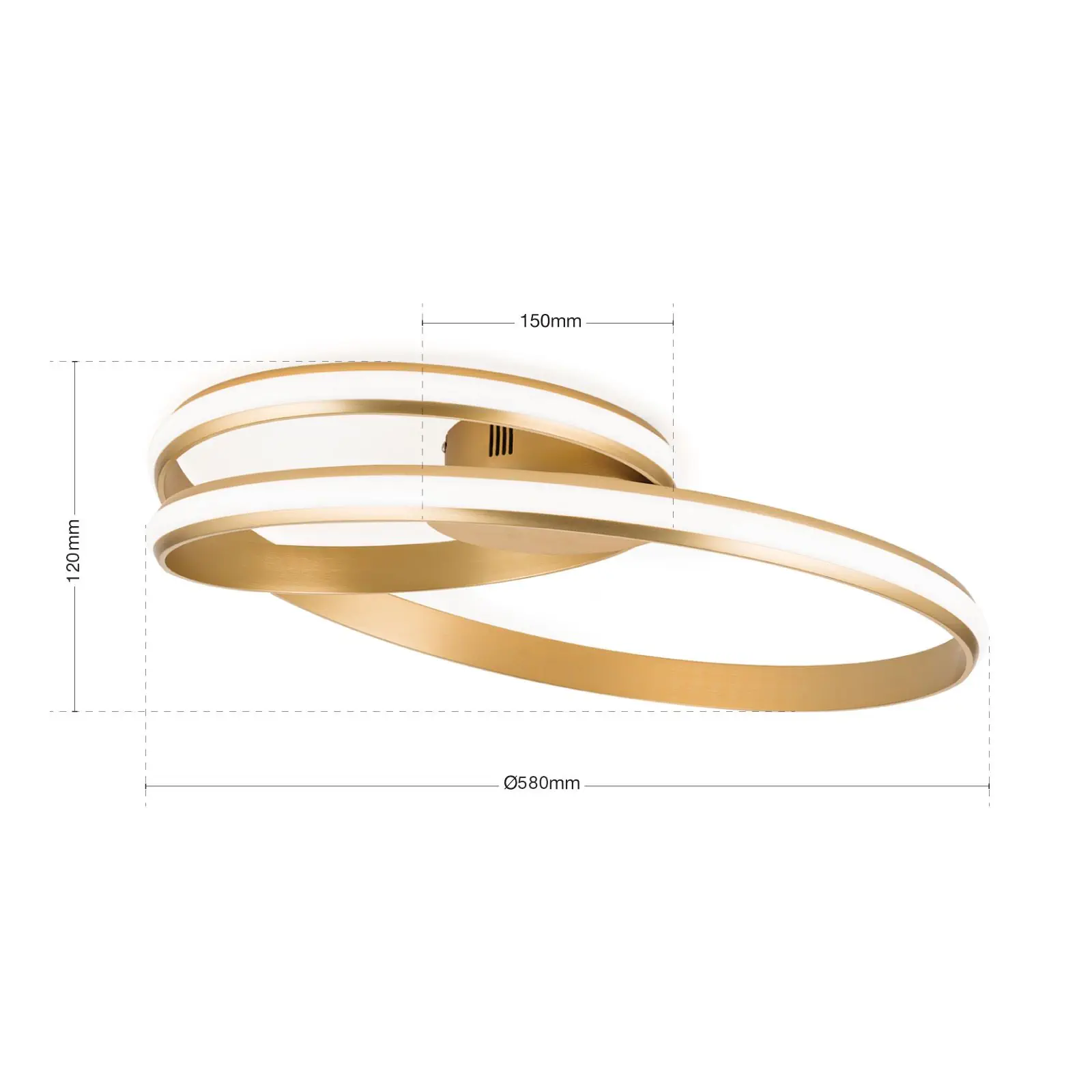 LED plafonska lampa CIRCUS, mat mesing - 8
