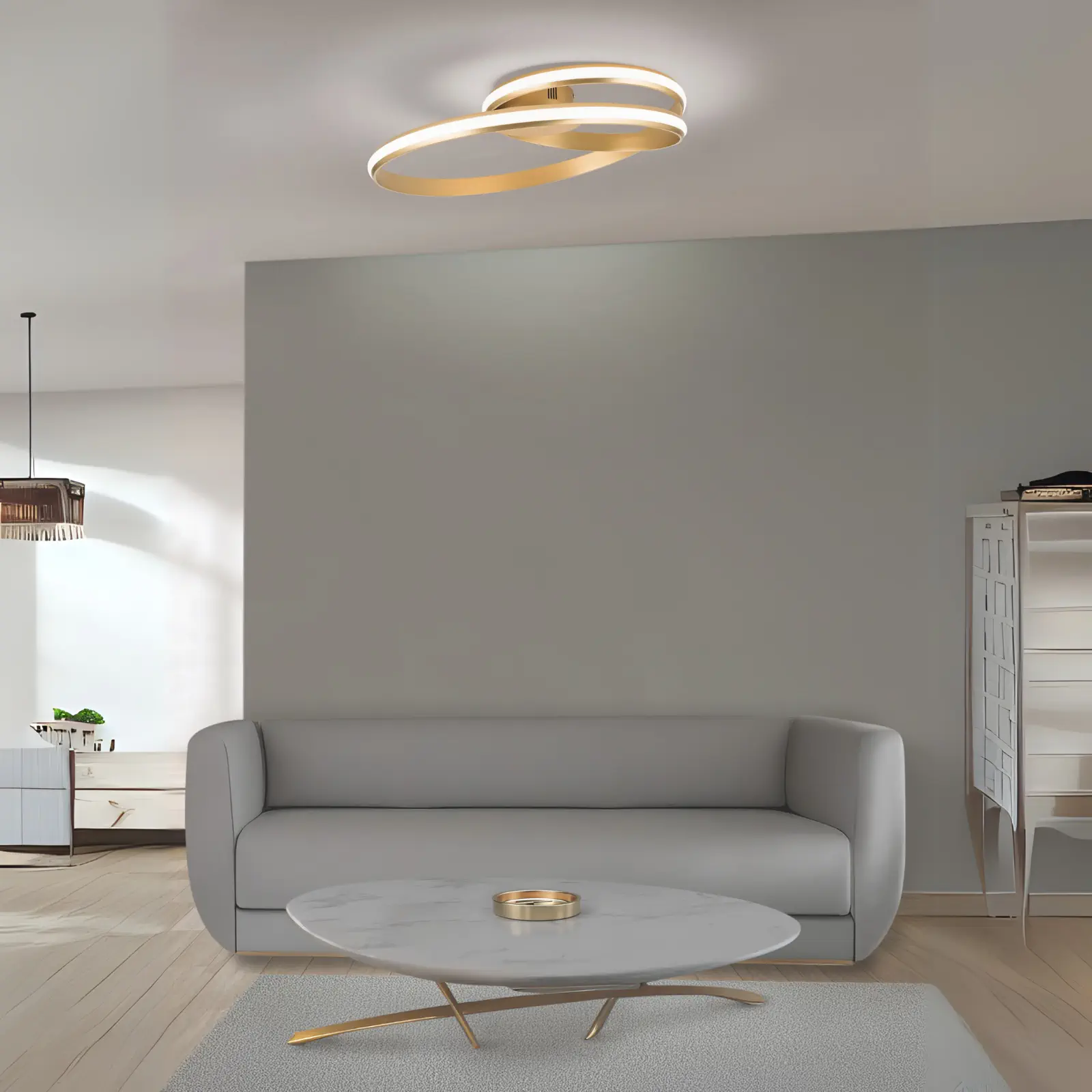 LED plafonska lampa CIRCUS, mat mesing - 9