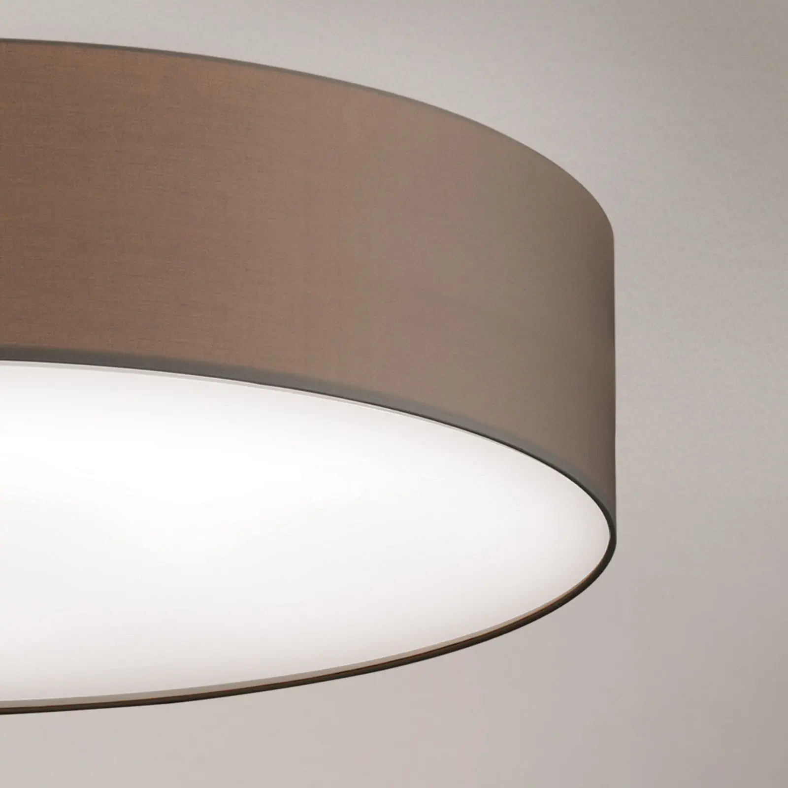 LED plafonska lampa SHADE, sa cilindričnim braon abažurom, Ø 40cm - 2