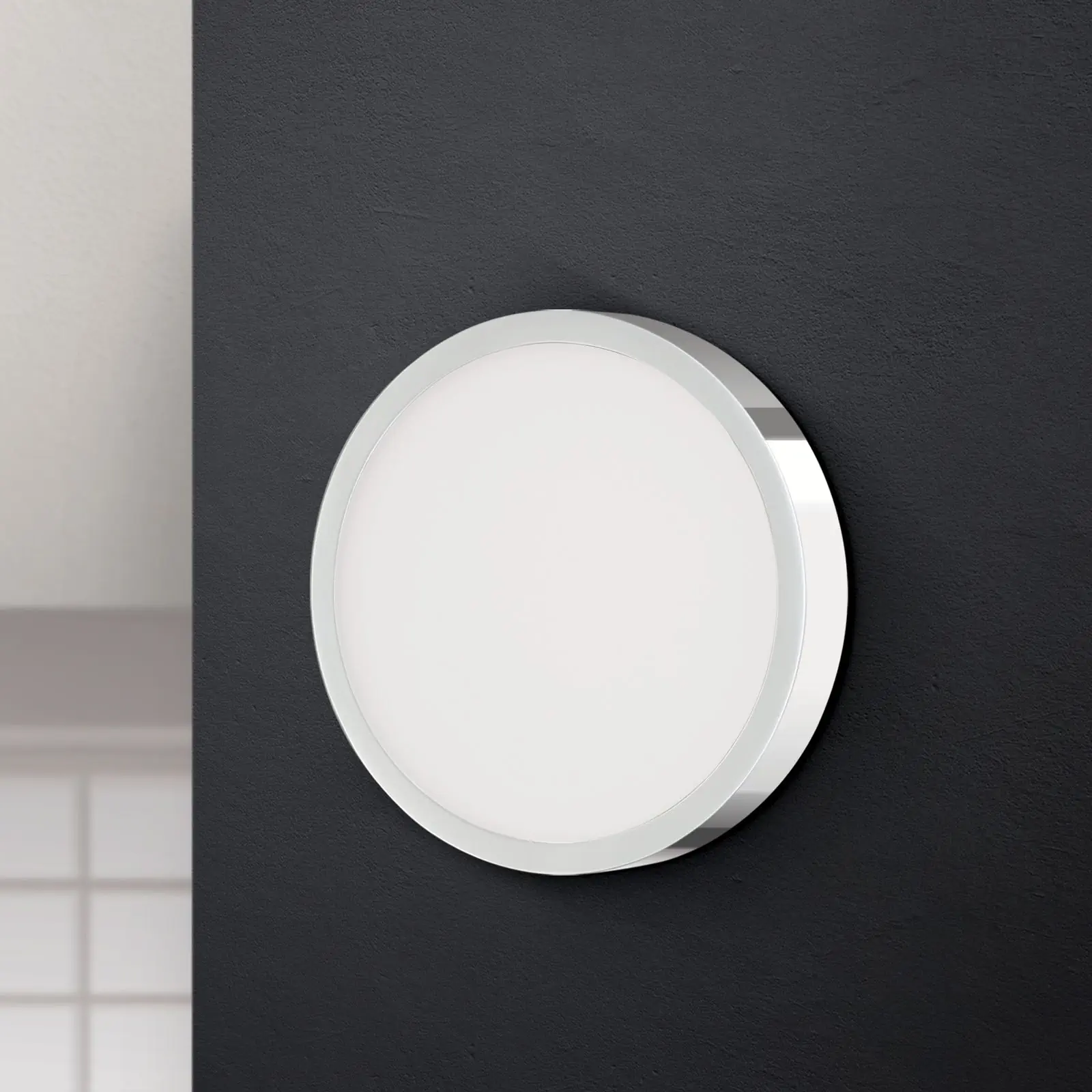 LED plafonska lampa BULLY, Ø 14 cm, hrom - 3