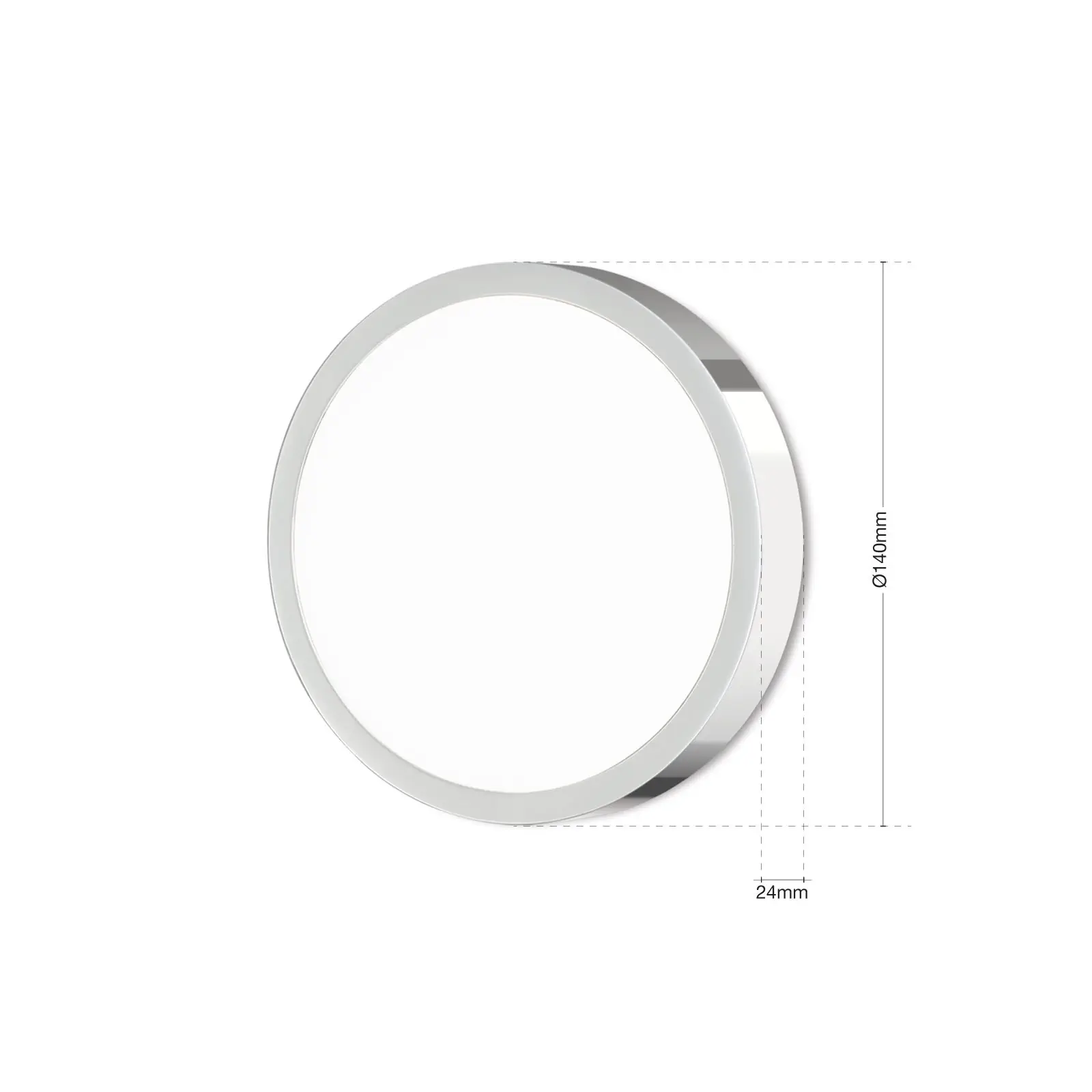 LED plafonska lampa BULLY, Ø 14 cm, hrom - 7