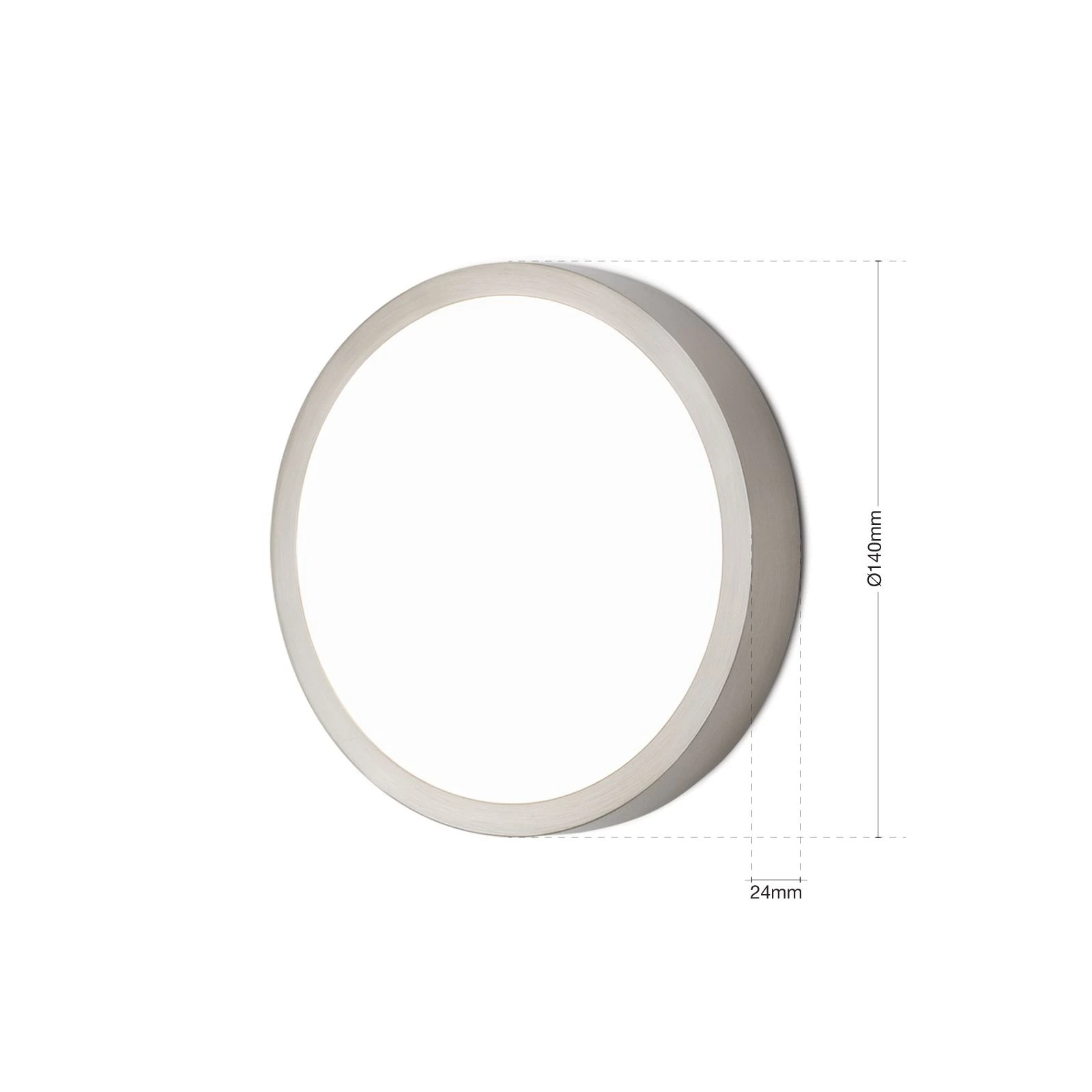 LED plafonska lampa BULLY, Ø 14 cm, saten hrom - 7