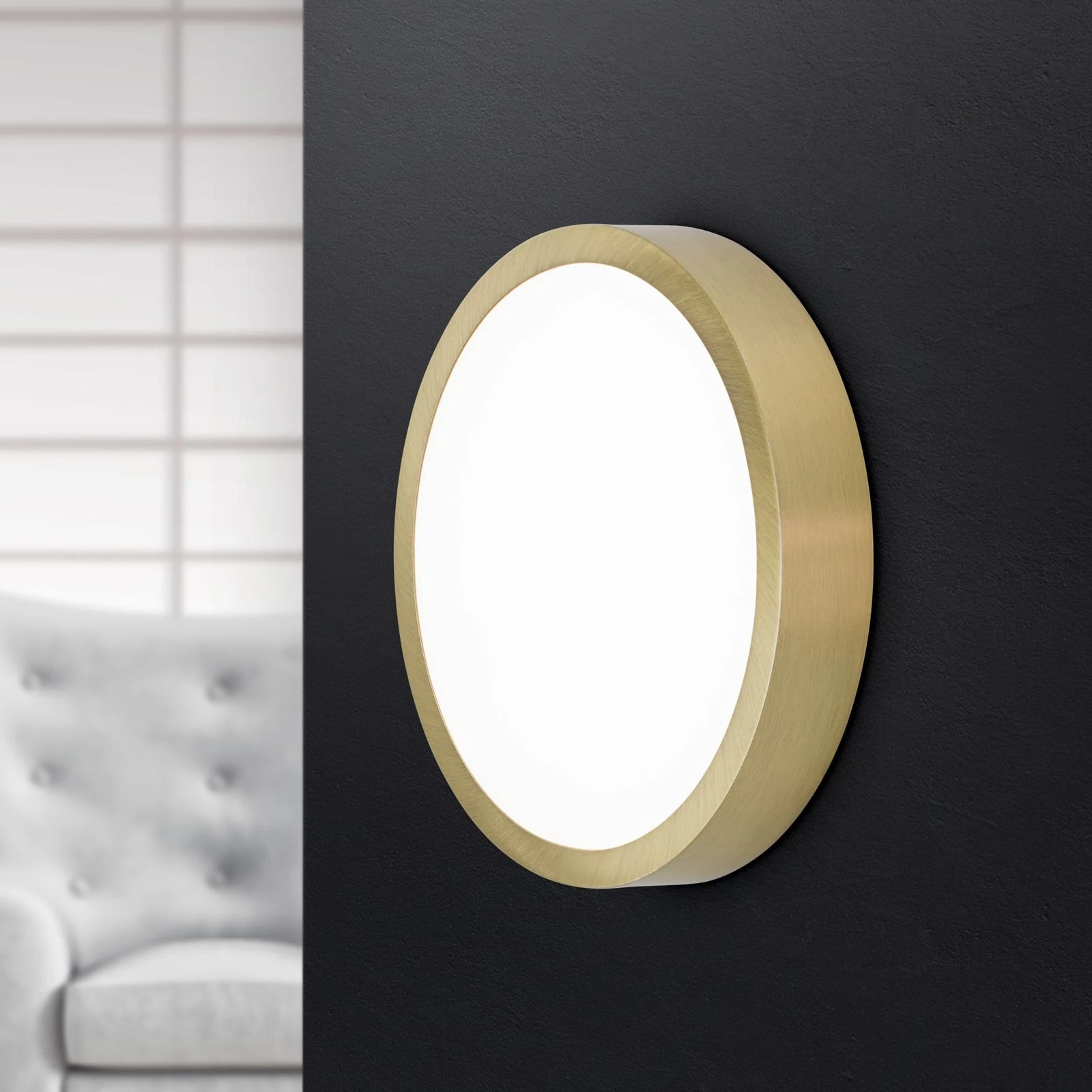 LED plafonska lampa BULLY, Ø 14 cm, antik mesing - 2