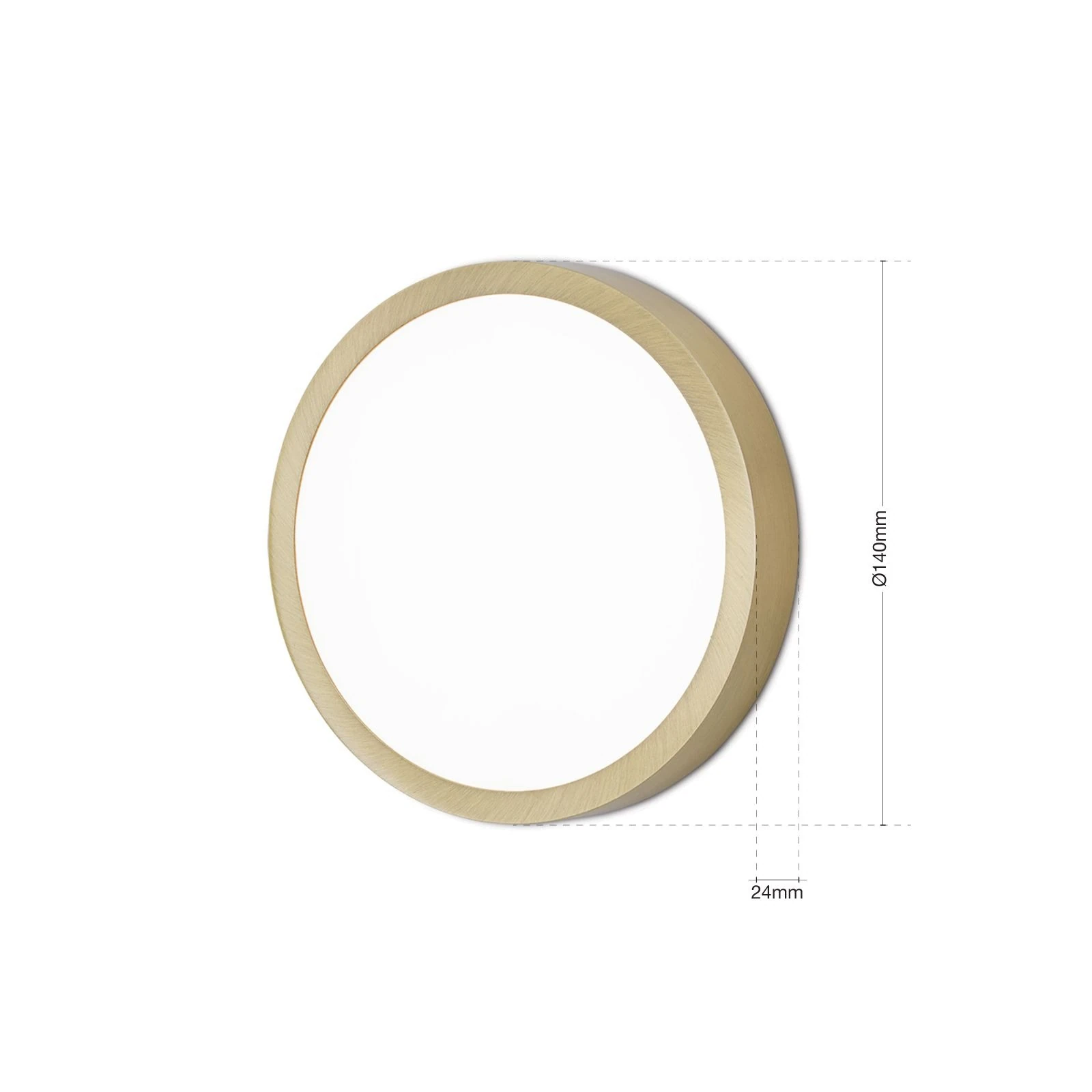 LED plafonska lampa BULLY, Ø 14 cm, antik mesing - 7