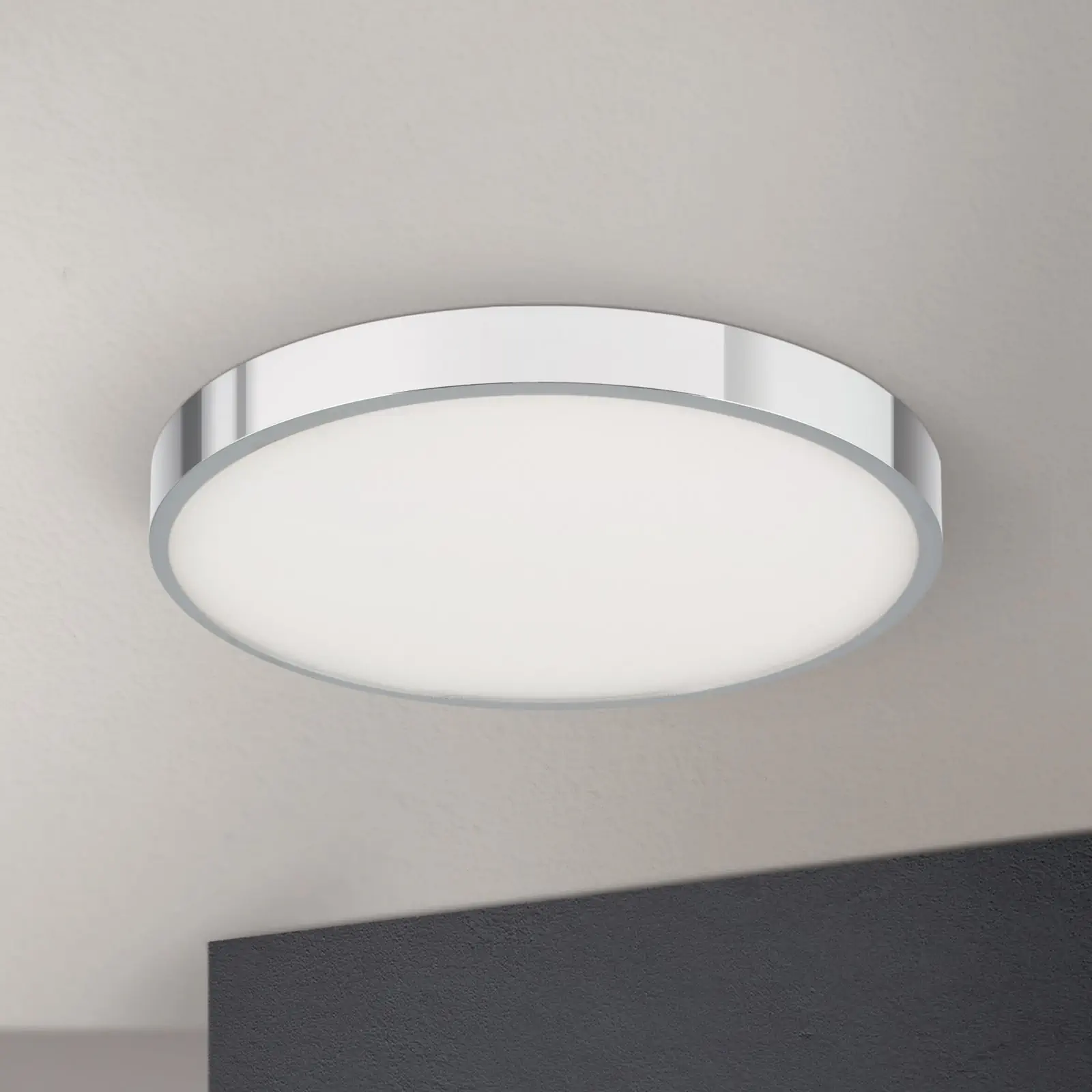 LED plafonska lampa BULLY, Ø 24 cm, hrom - 3