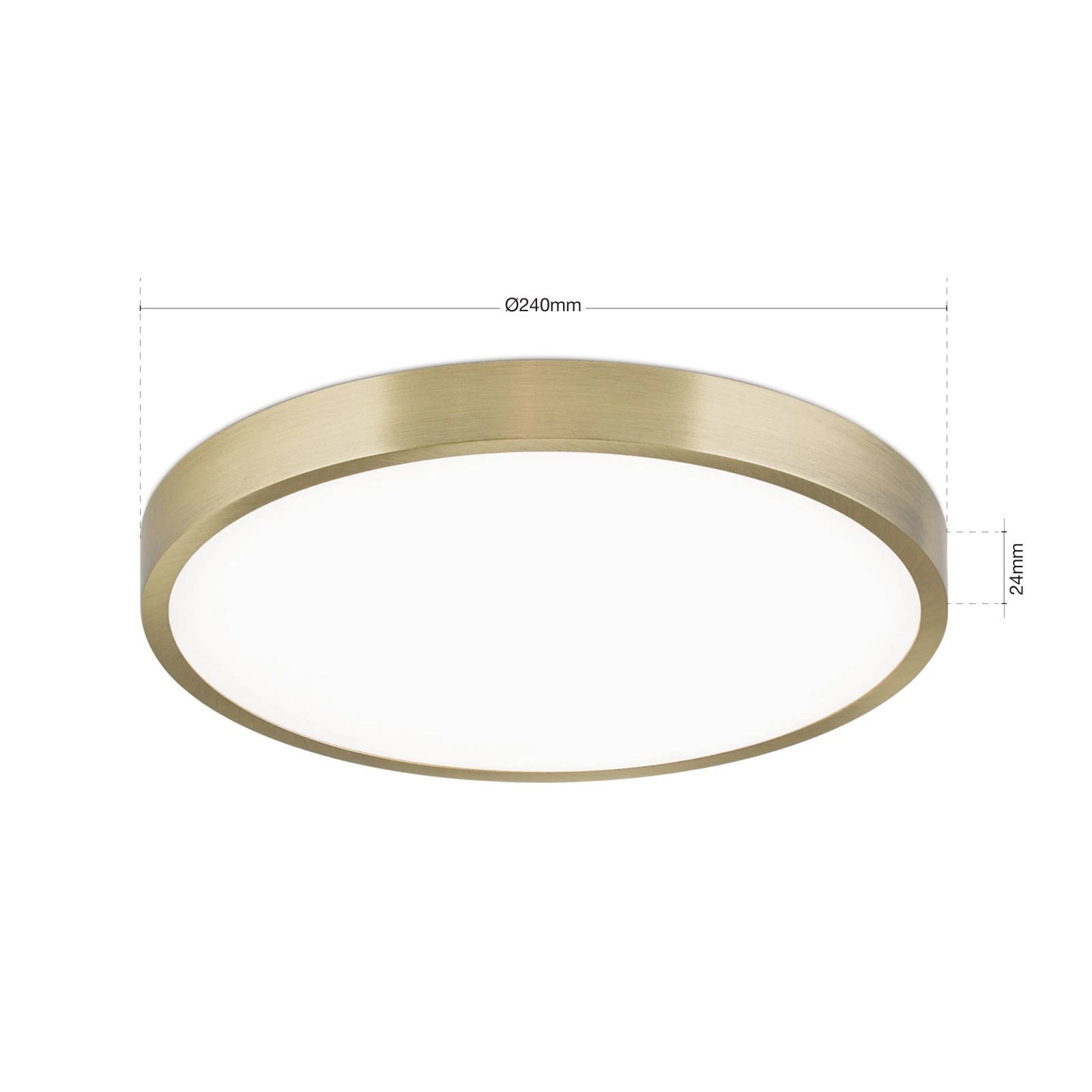 LED plafonska lampa BULLY, Ø 24 cm, antik mesing - 7