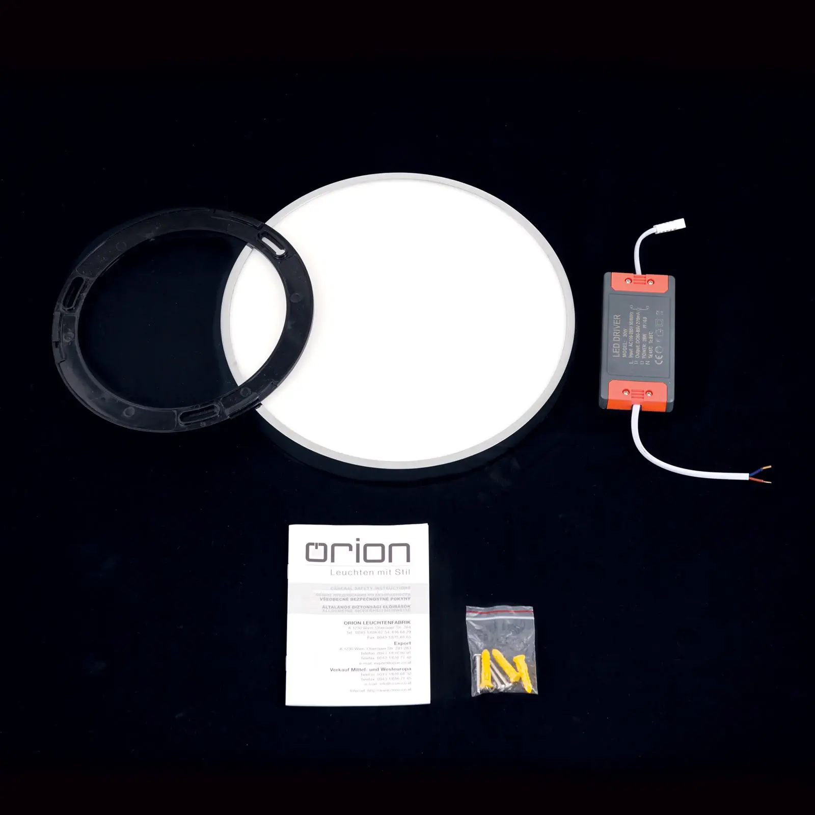 LED plafonska lampa BULLY, Ø 28 cm, hrom - 8