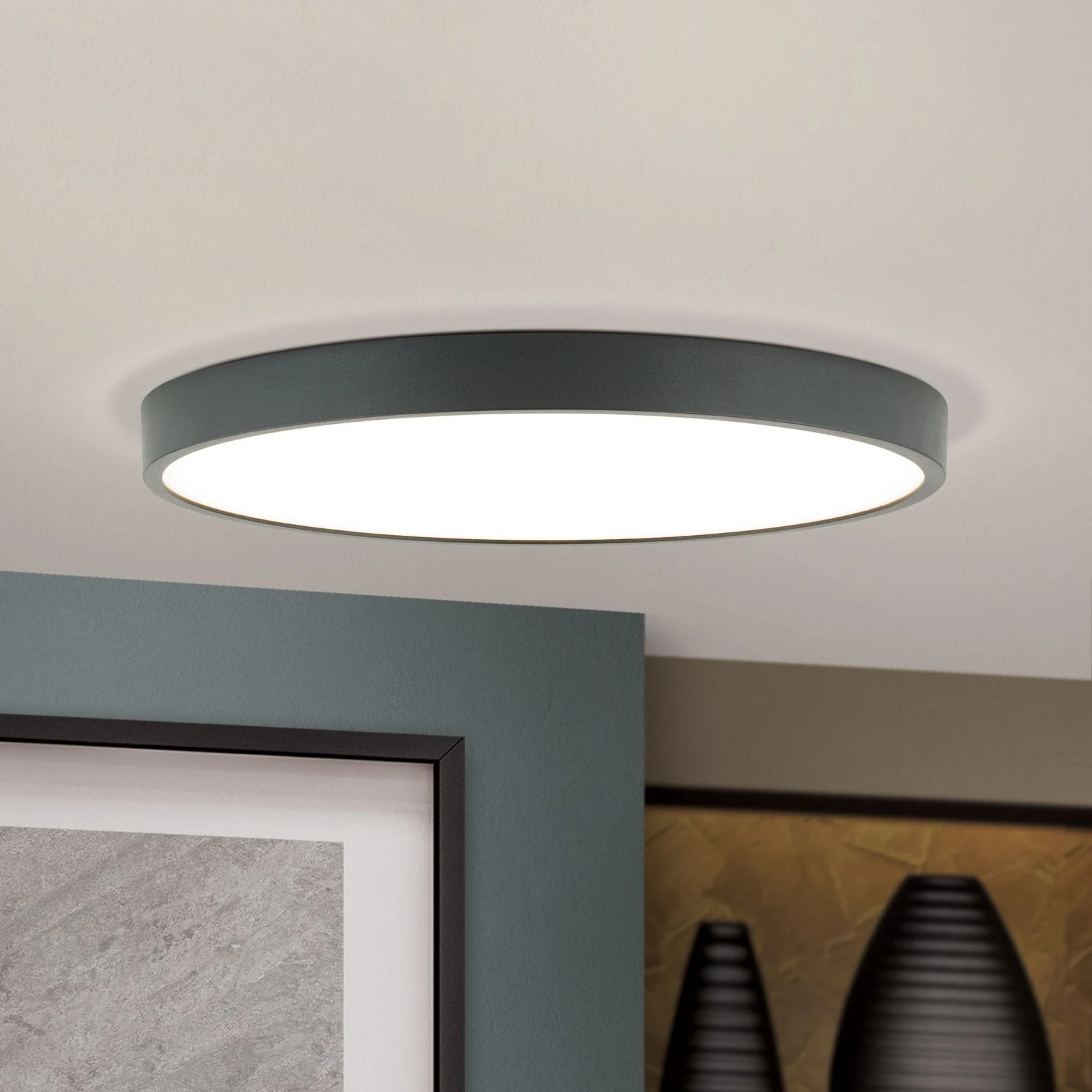 LED plafonska lampa BULLY, Ø 28 cm, crna - 2