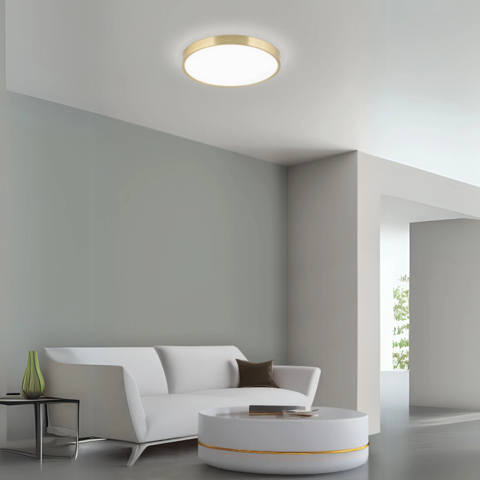 LED plafonska lampa BULLY, Ø 28 cm, patina - 10