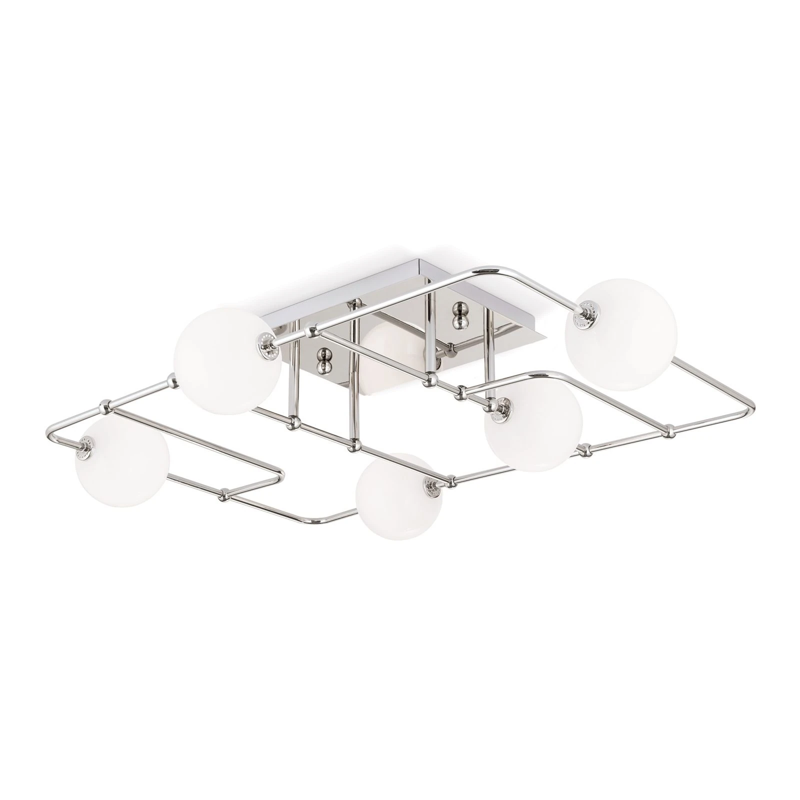 Plafonska lampa PIPES, sjajni nikl, sa 5 izvora svetla - 4