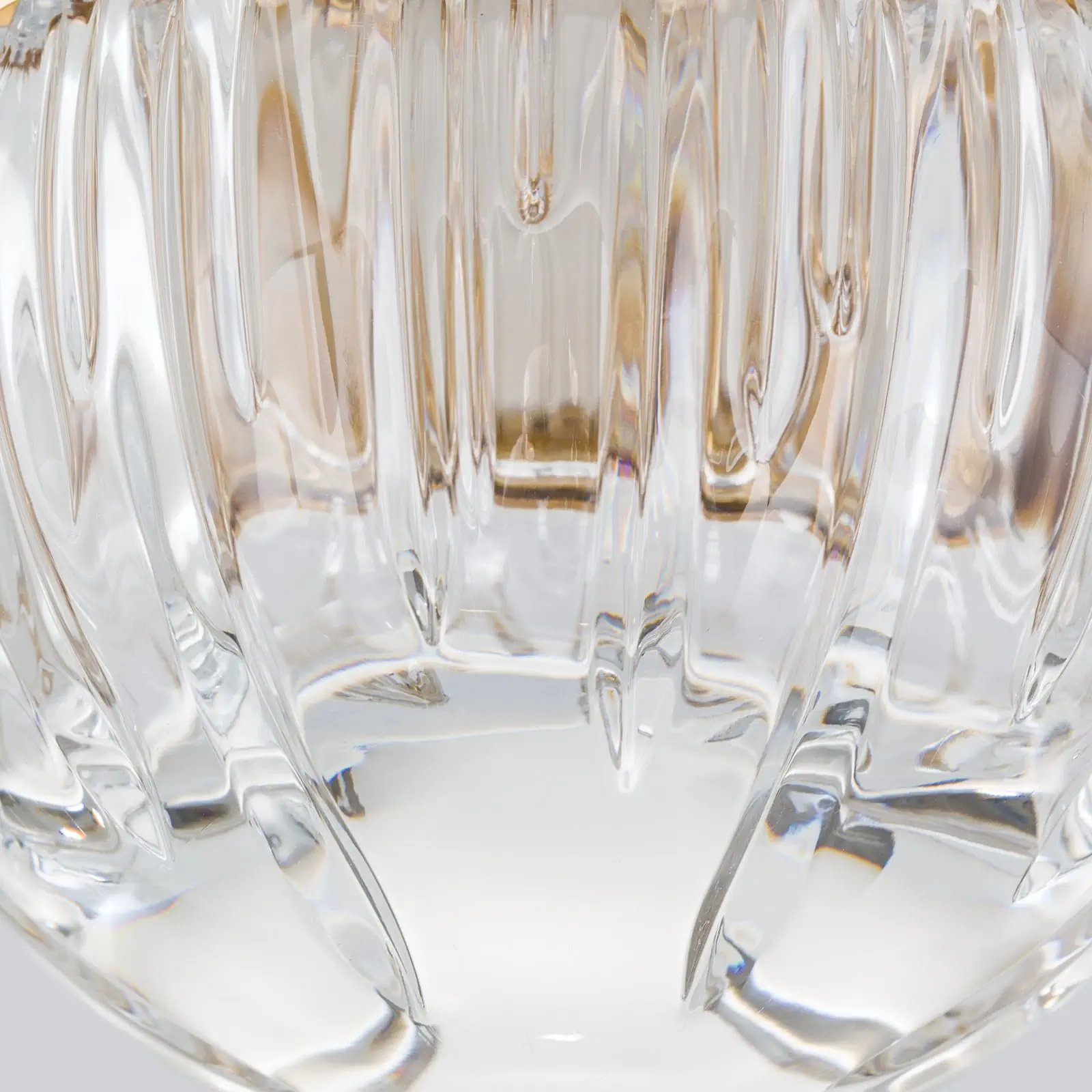 Mala plafonska lampa BALL, zlatna, sa prozirnim kristalnim staklom sa linijskim brušenjem - 5