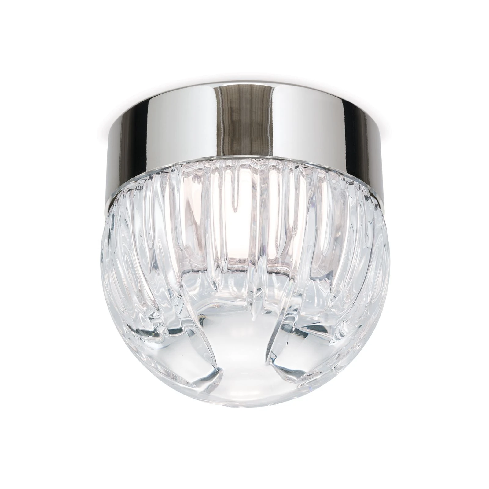 Plafonska lampa BALL, Ø 10 cm, nikl, prozirno kristalno staklo (ručno sečeno) - 4