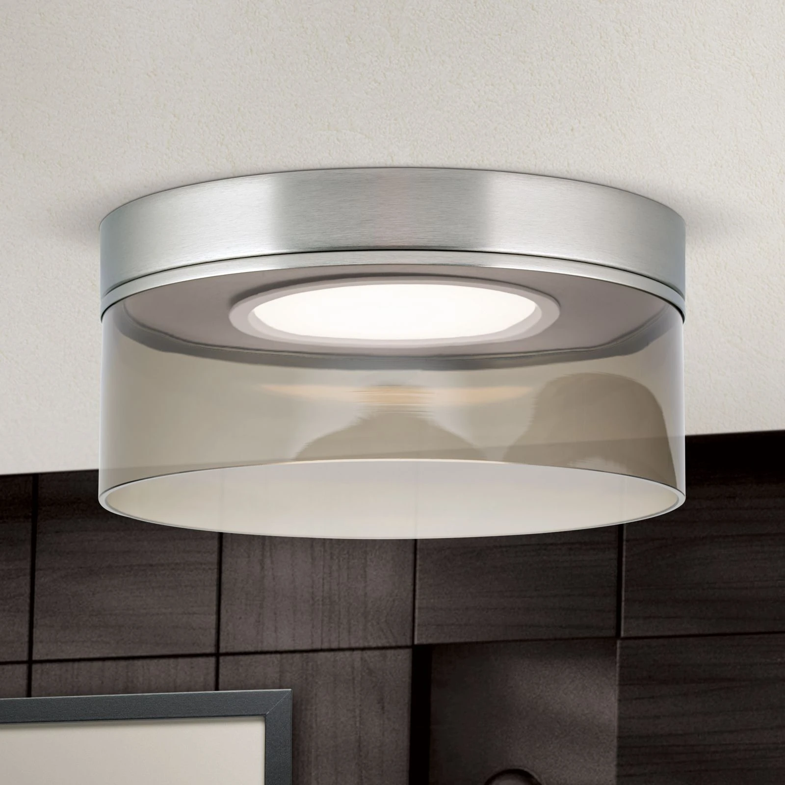 LED plafonska lampa FRANCIS, 30 cm, saten hrom - 2