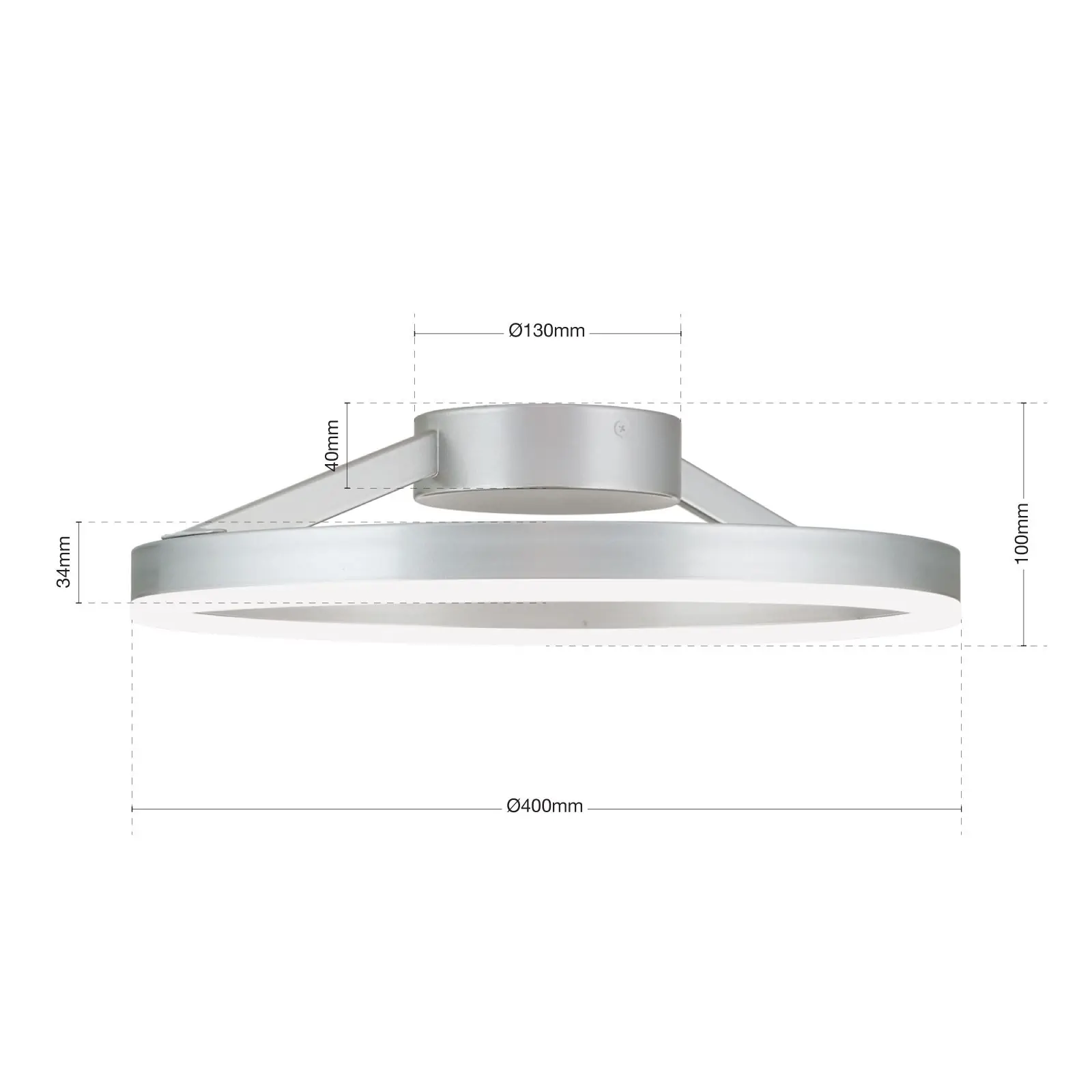 LED plafonska lampa VLOTTER, dimbabilna, titanijumska, Ø 40 cm - 7