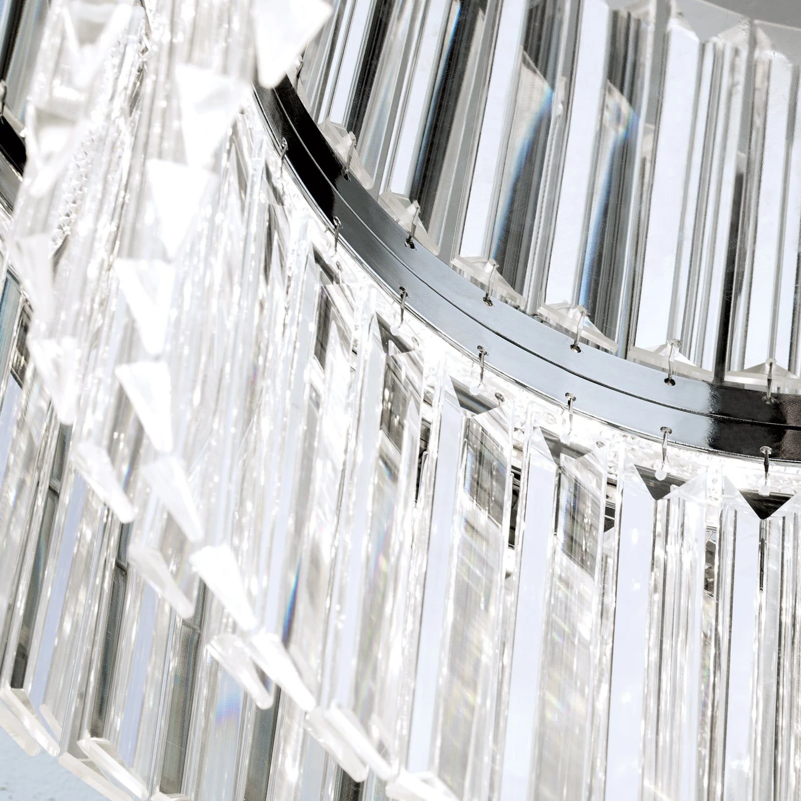 PRISM LED plafonska lampa, hrom, Ø 55 cm - 7