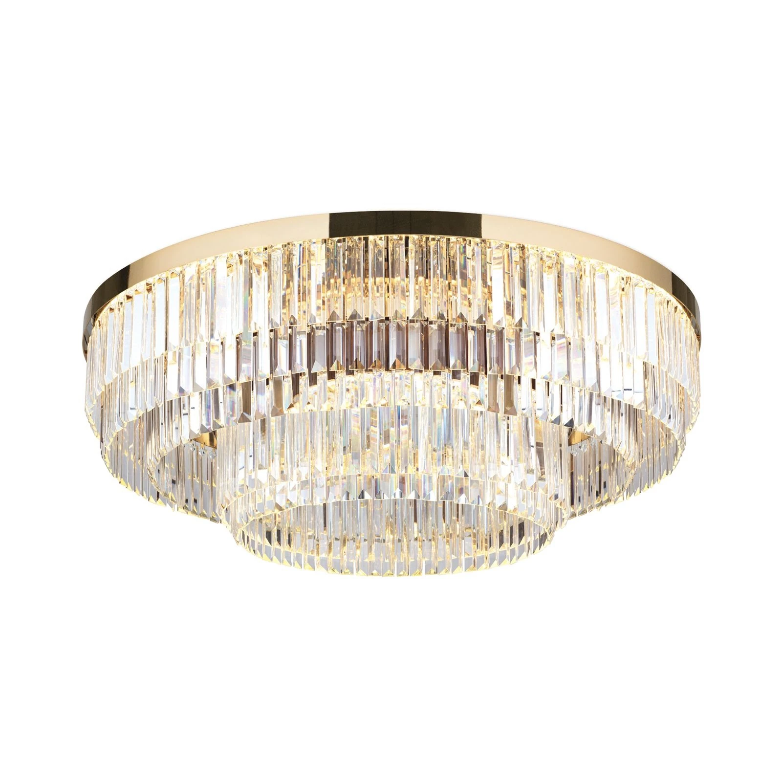 LED kristalni plafonski luster PRISM, 24-karatno pozlaćen, Ø 95 cm - 5