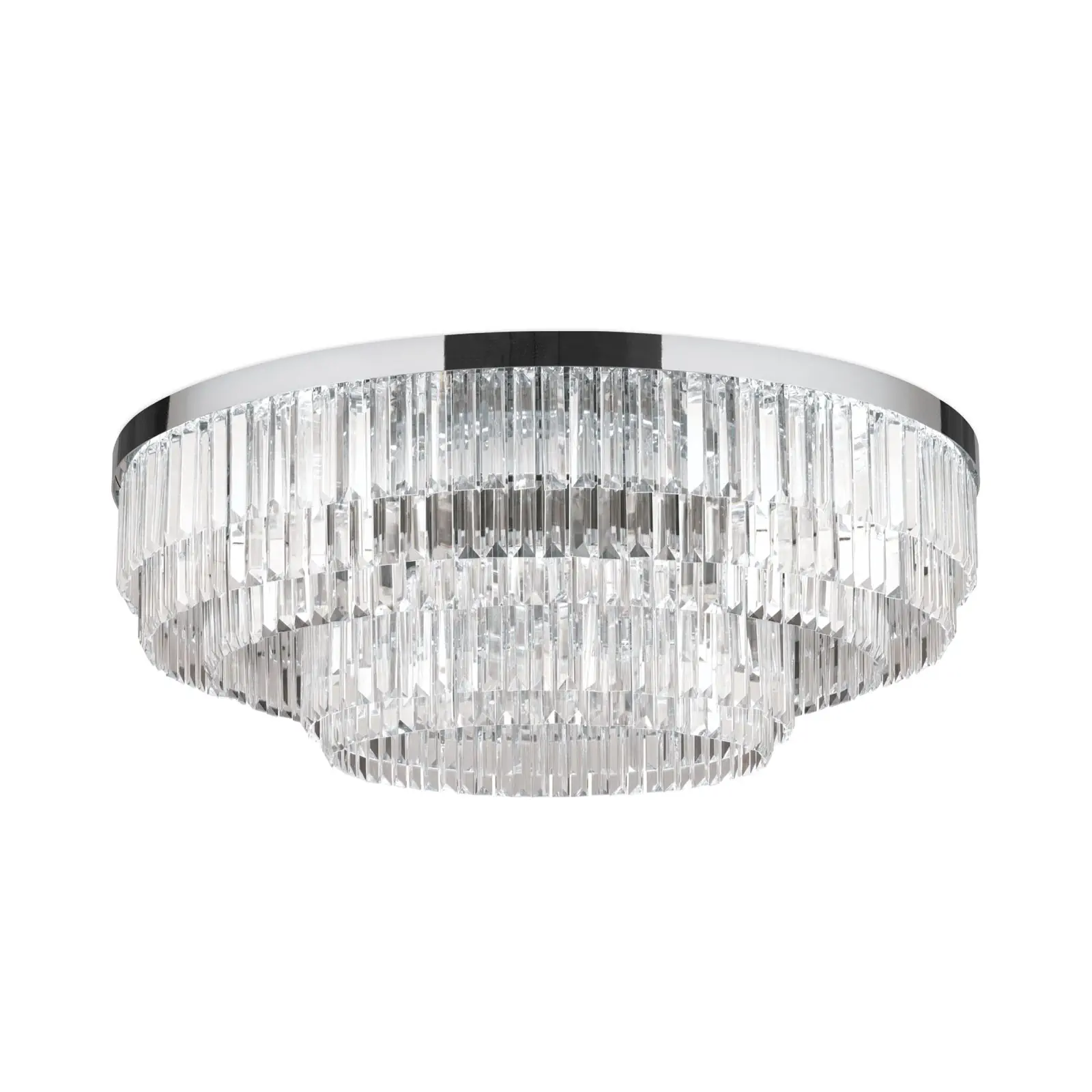 LED plafonska kristalna lampa PRISM, hromirana, Ø 95cm - 4