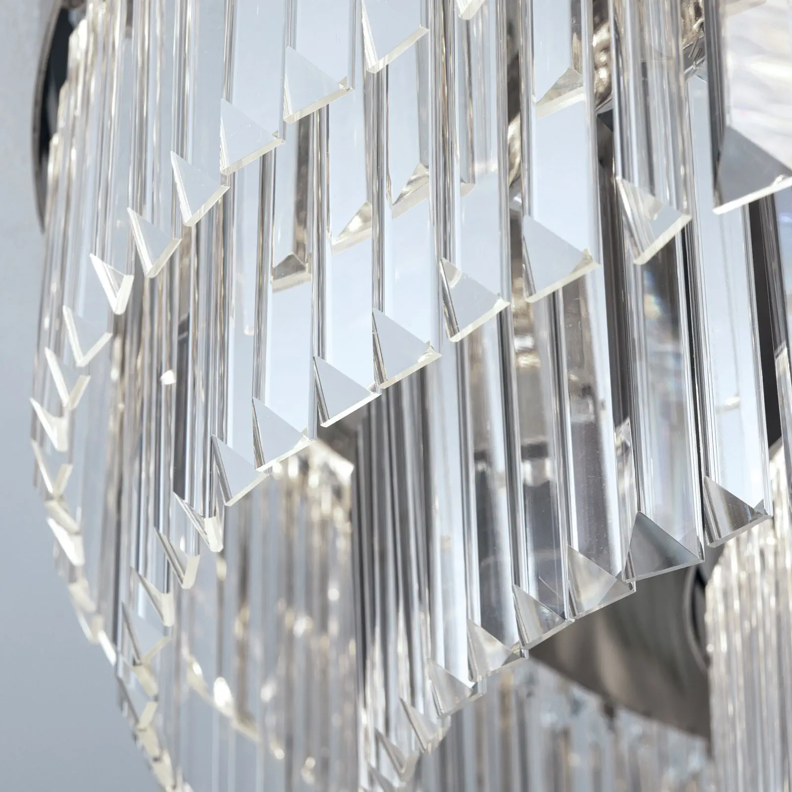 LED plafonska kristalna lampa PRISM, hromirana, Ø 95cm - 6