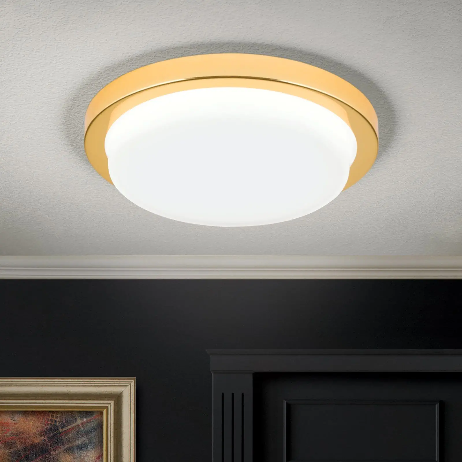 LED plafonska lampa LEROX, zlatna, Ø 20 cm - 2