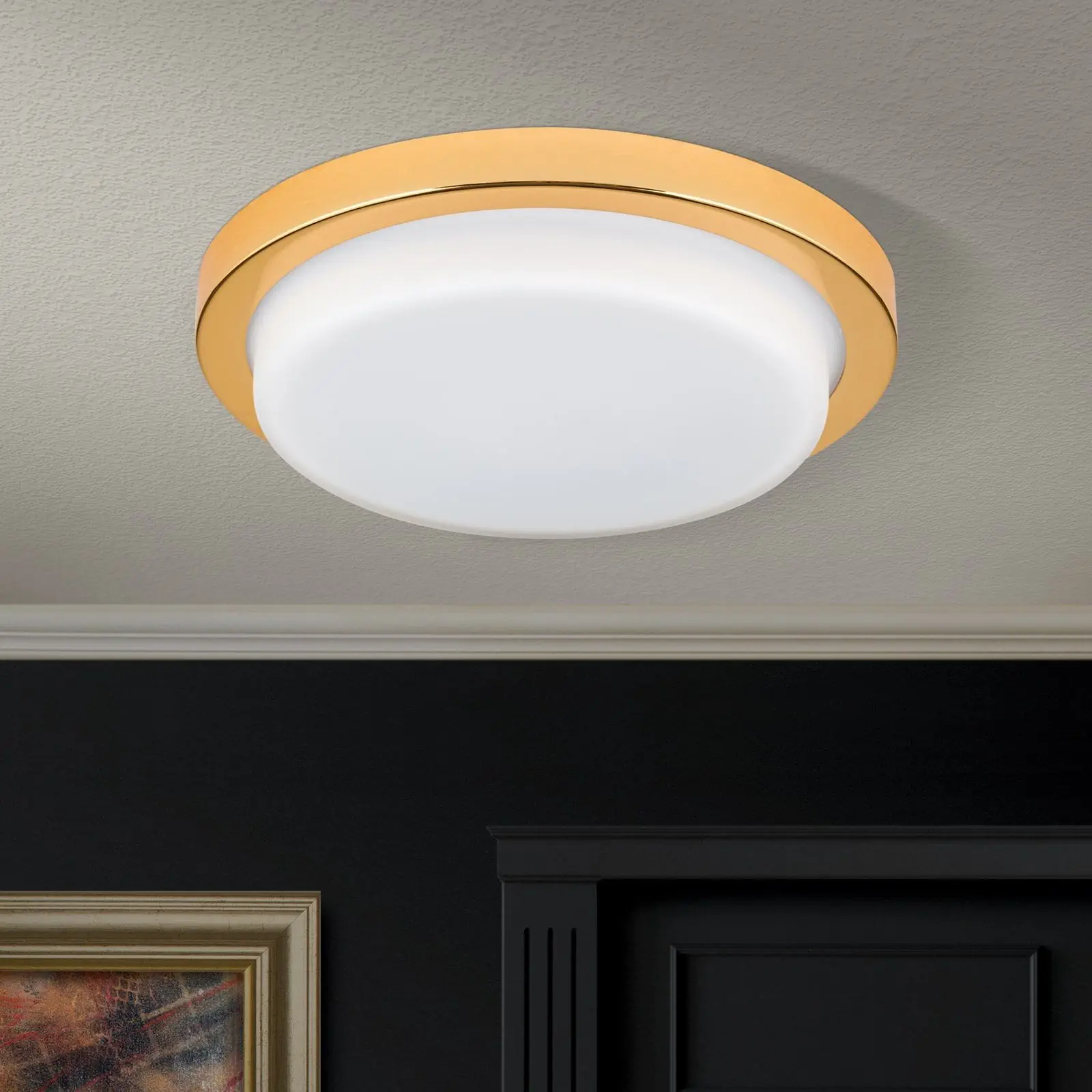 LED plafonska lampa LEROX, zlatna, Ø 20 cm - 3