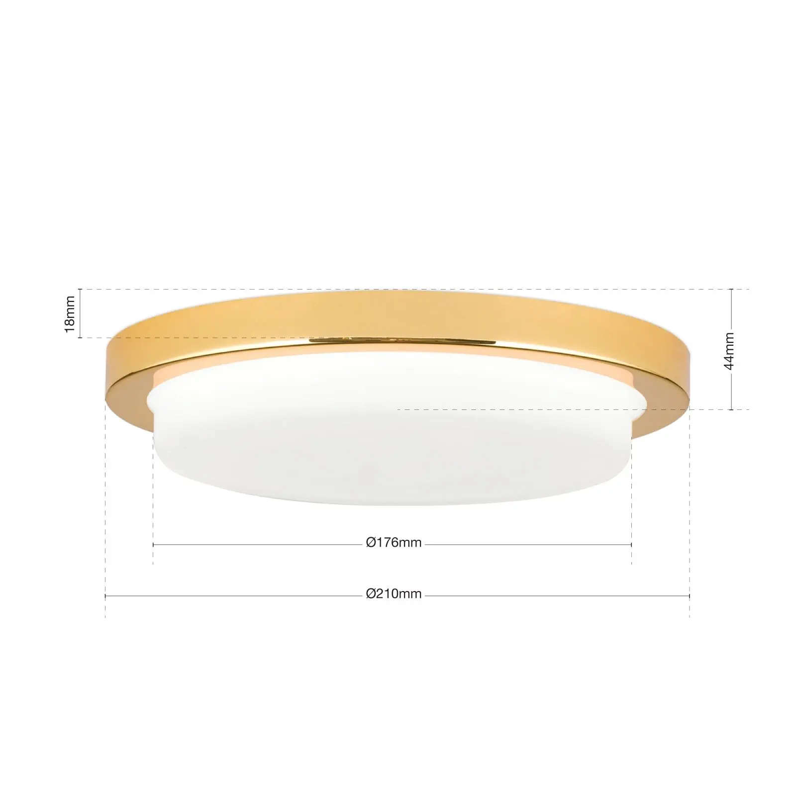 LED plafonska lampa LEROX, zlatna, Ø 20 cm - 7