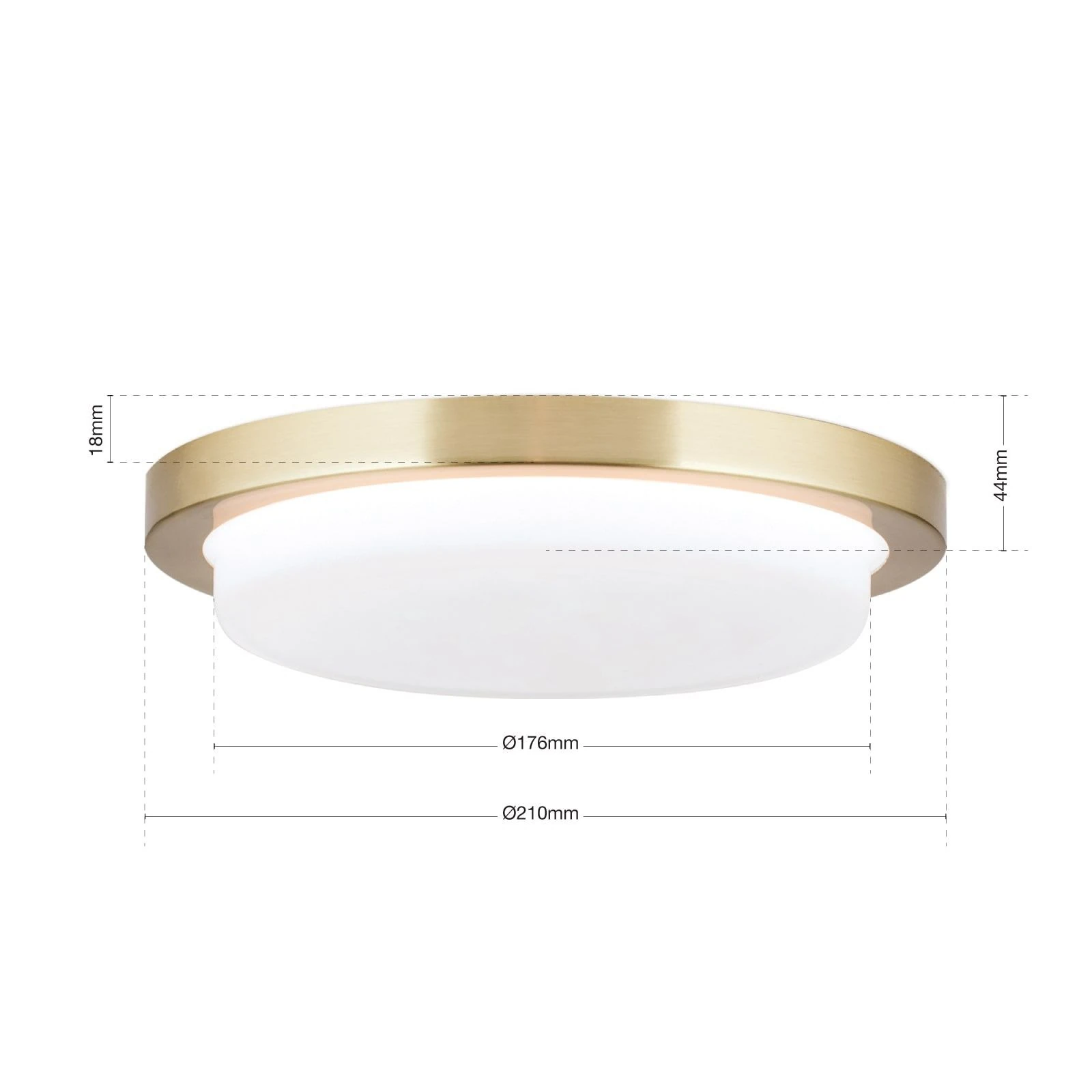 LED plafonska lampa LEROX, mat mesing, Ø 20 cm - 7