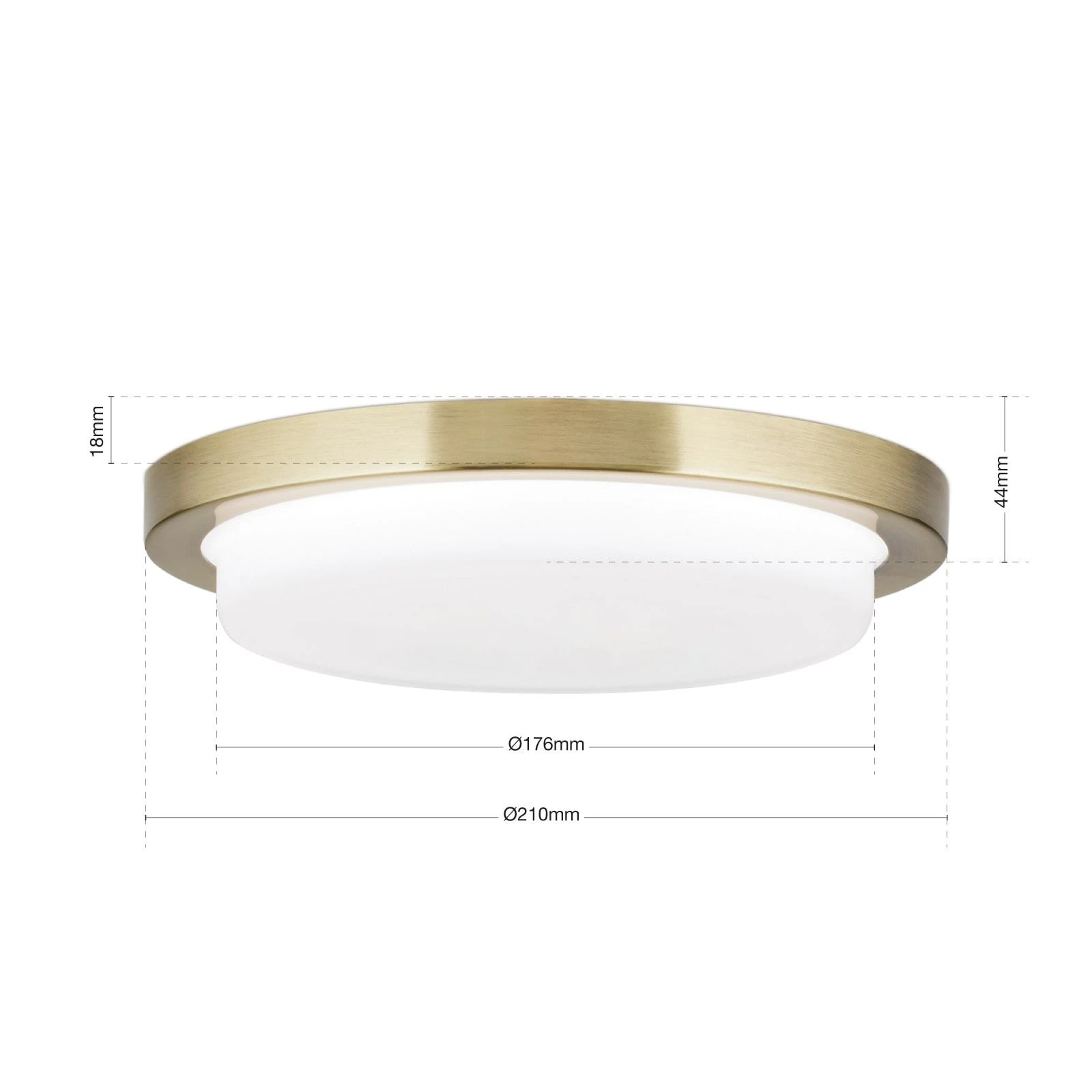 LED plafonska lampa LEROX, antik mesing, Ø 20 cm - 7