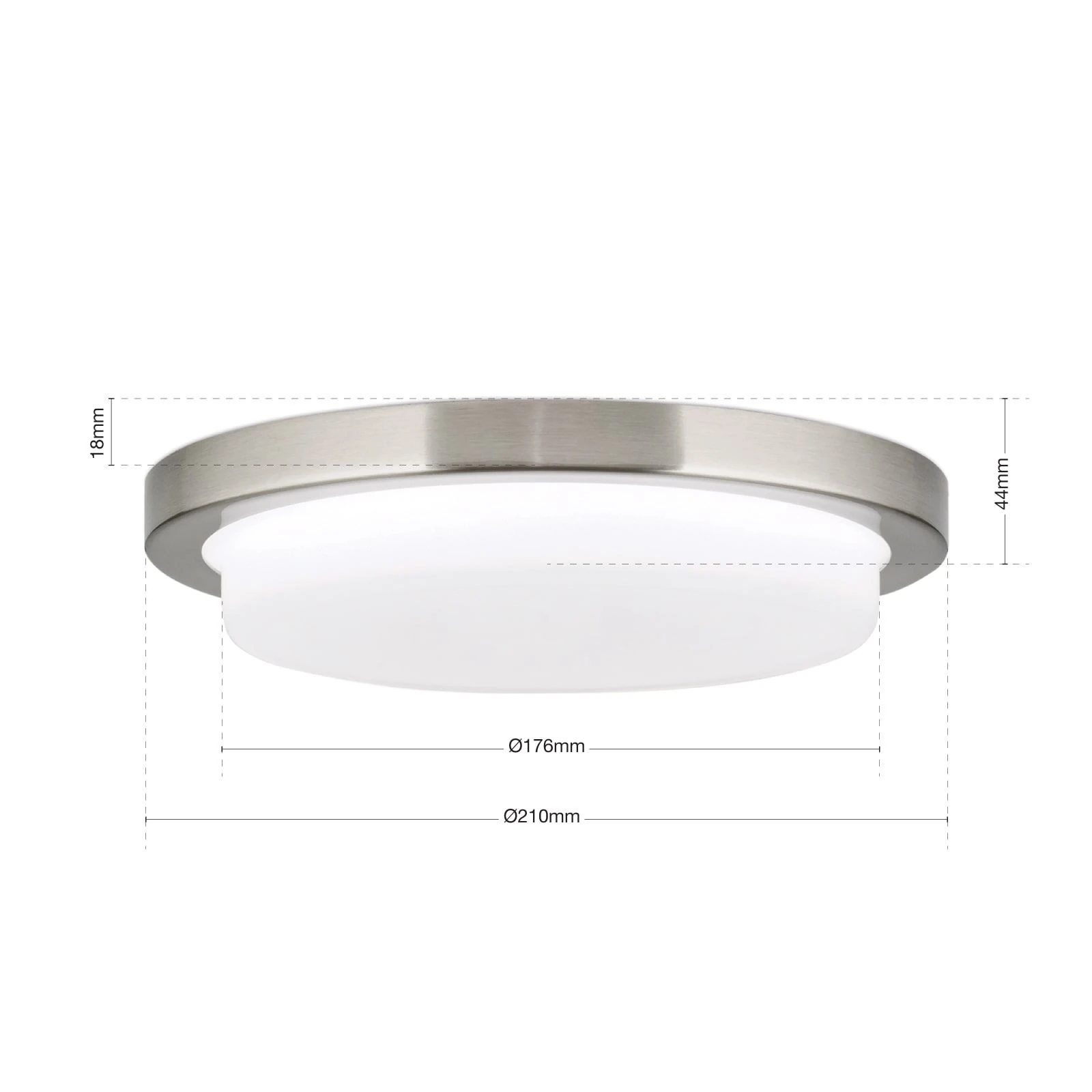 LED plafonska lampa LEROX, saten hrom, Ø 20 cm - 7