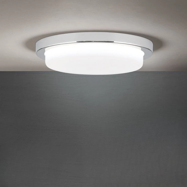 LED plafonska lampa LEROX, hrom, Ø 20 cm