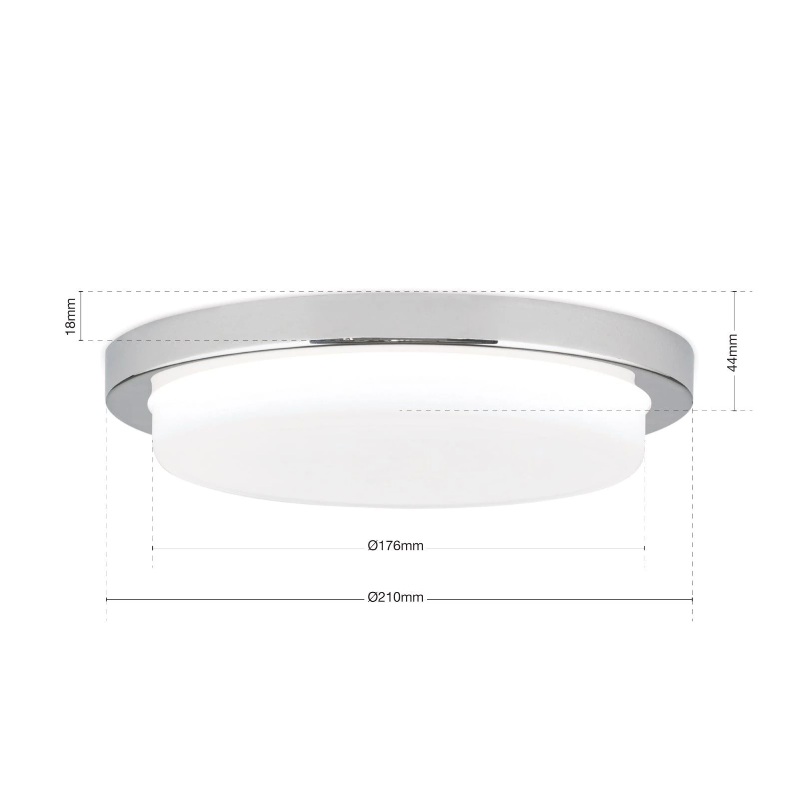 LED plafonska lampa LEROX, hrom, Ø 20 cm - 7