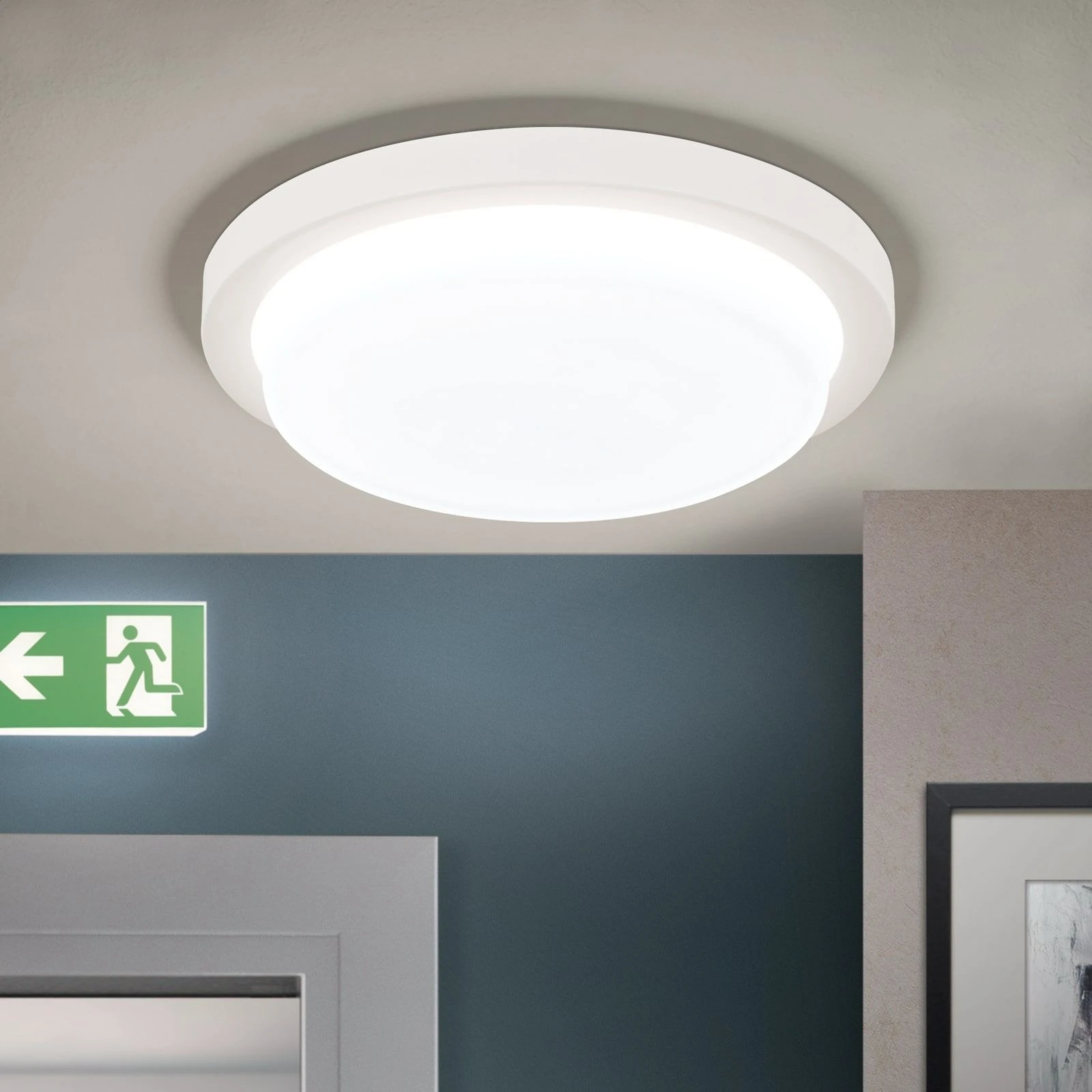 LED plafonska lampa LEROX, bela, Ø 20 cm - 2