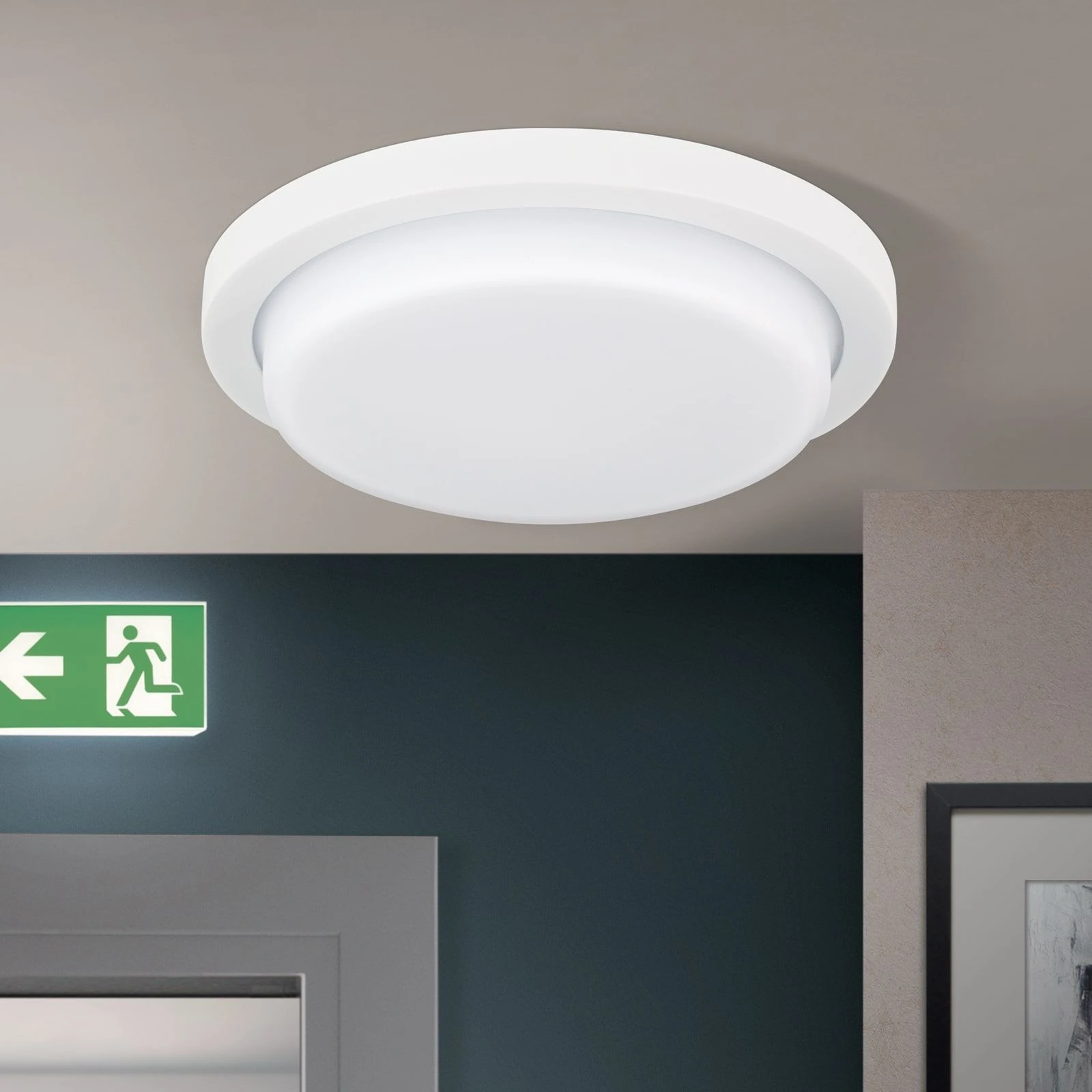 LED plafonska lampa LEROX, bela, Ø 20 cm - 3