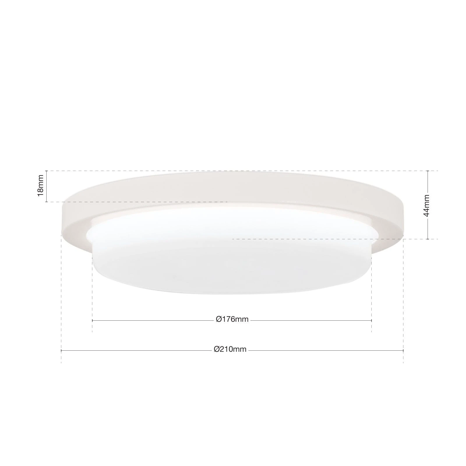 LED plafonska lampa LEROX, bela, Ø 20 cm - 7