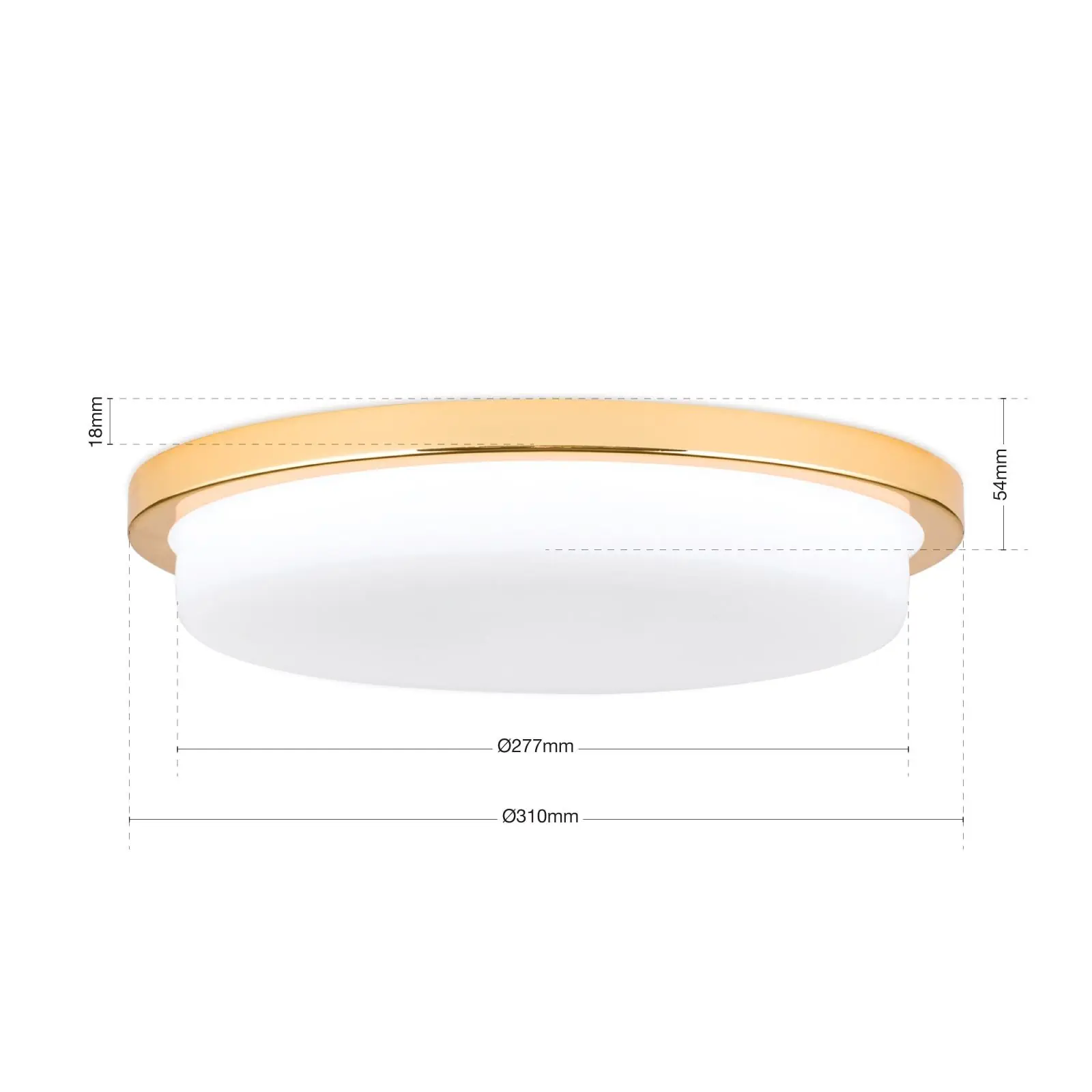 LED plafonska lampa LEROX, zlatna, Ø 30 cm - 7
