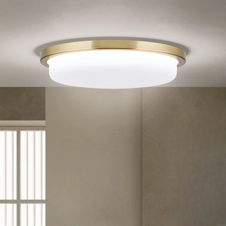 LED plafonska lampa LEROX, antik mesing, Ø 30 cm - 1