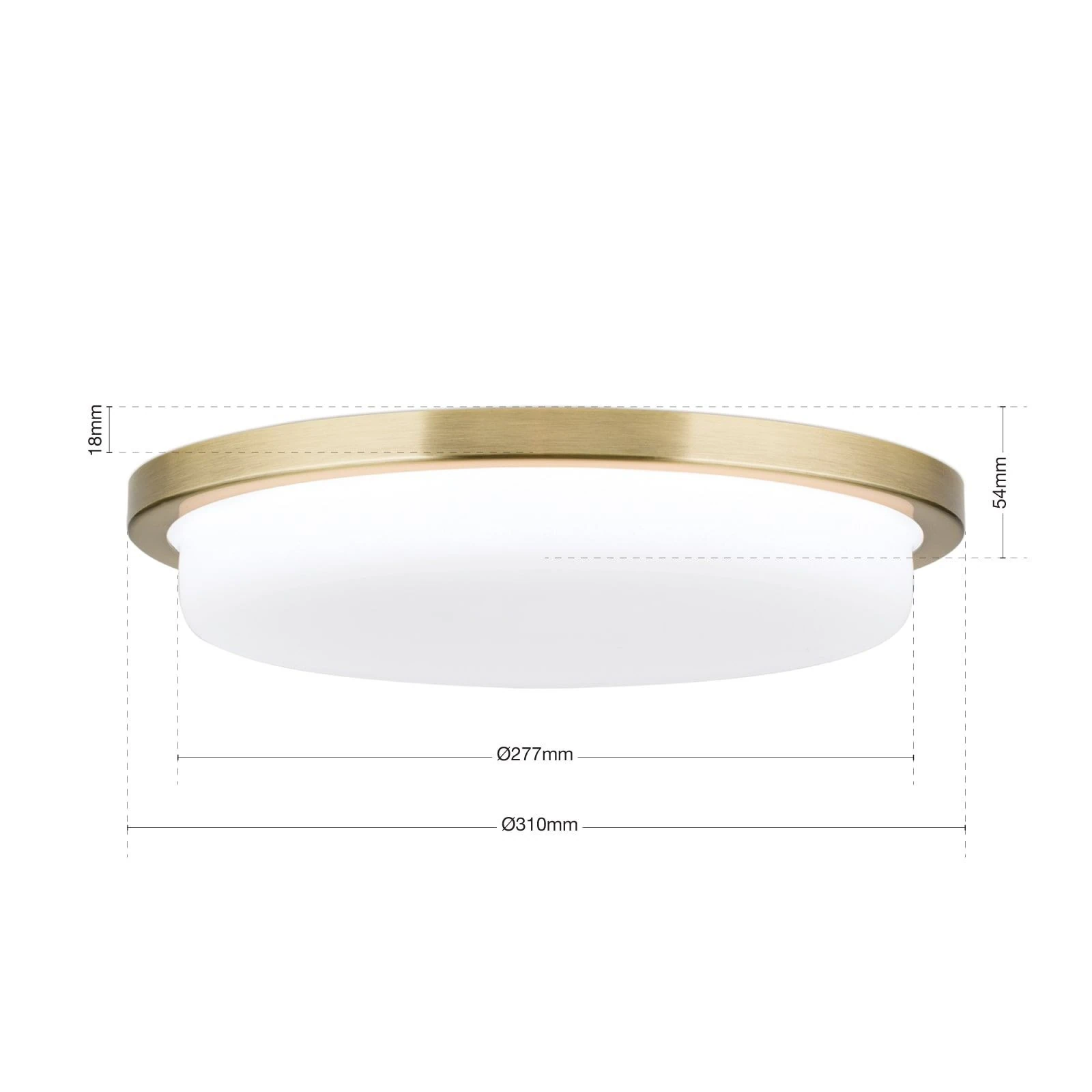 LED plafonska lampa LEROX, antik mesing, Ø 30 cm - 7