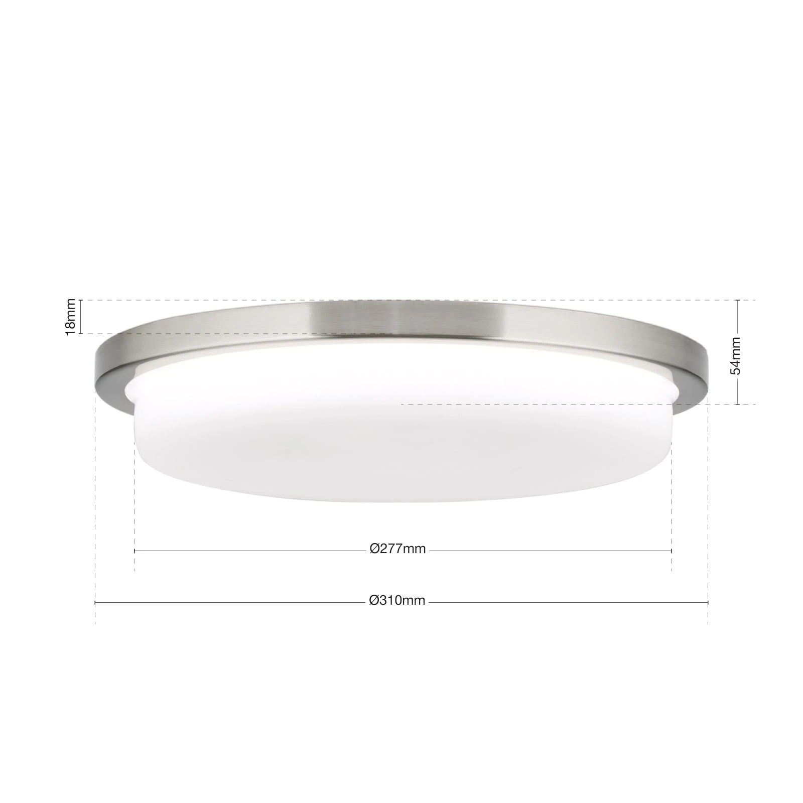 LED plafonska lampa LEROX, saten hrom, Ø 30 cm - 7