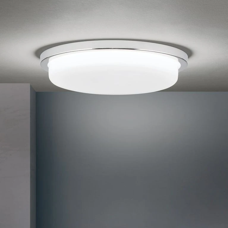 LED plafonska lampa LEROX, hrom, Ø 30 cm - 1
