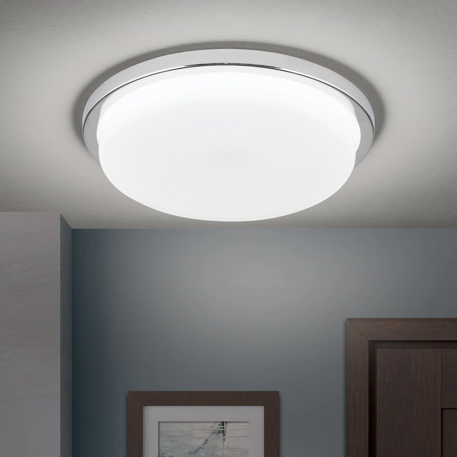 LED plafonska lampa LEROX, hrom, Ø 30 cm - 2