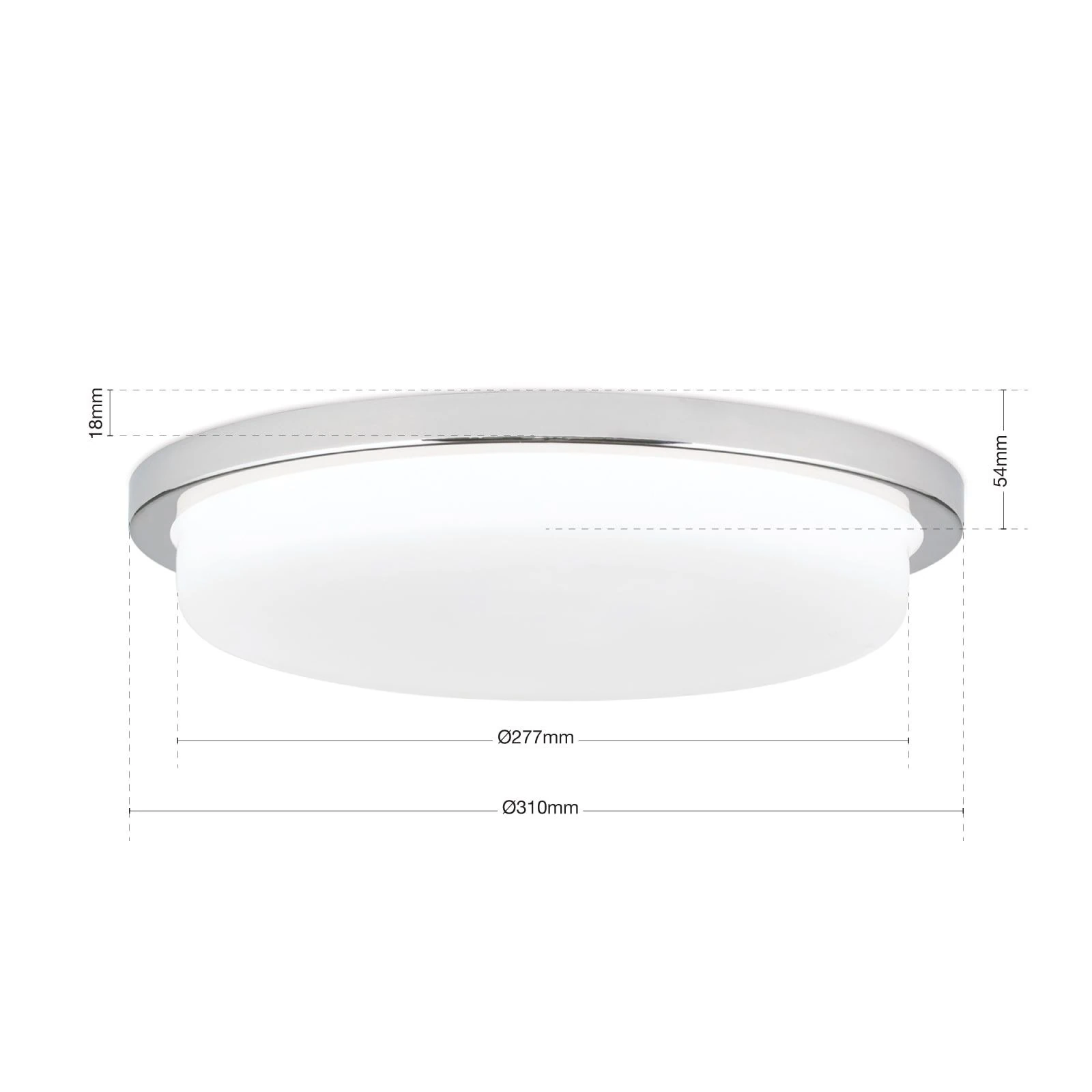 LED plafonska lampa LEROX, hrom, Ø 30 cm - 7
