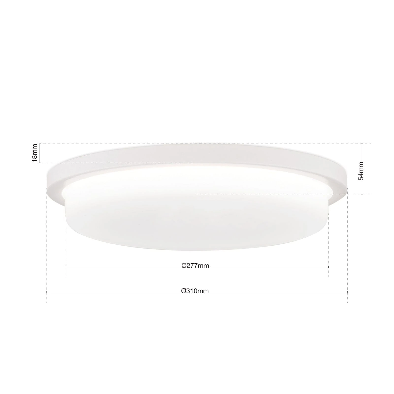 LED plafonska lampa LEROX, bela, Ø 30 cm - 7