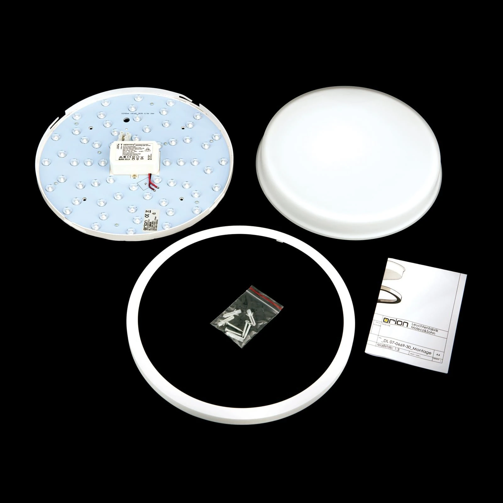 LED plafonska lampa LEROX, bela, Ø 30 cm - 8