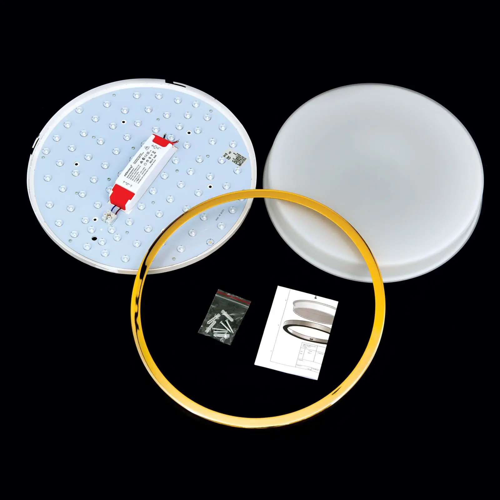 LED plafonska lampa LEROX, zlatna, Ø 40 cm - 8