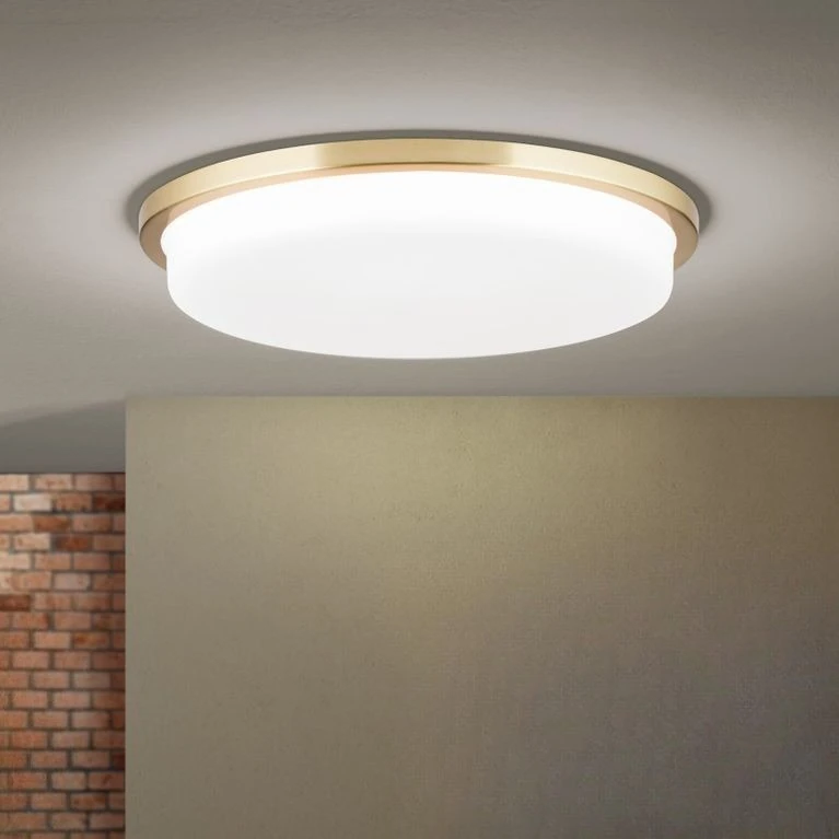 LED plafonska lampa LEROX, mat mesing, Ø 40 cm - 1