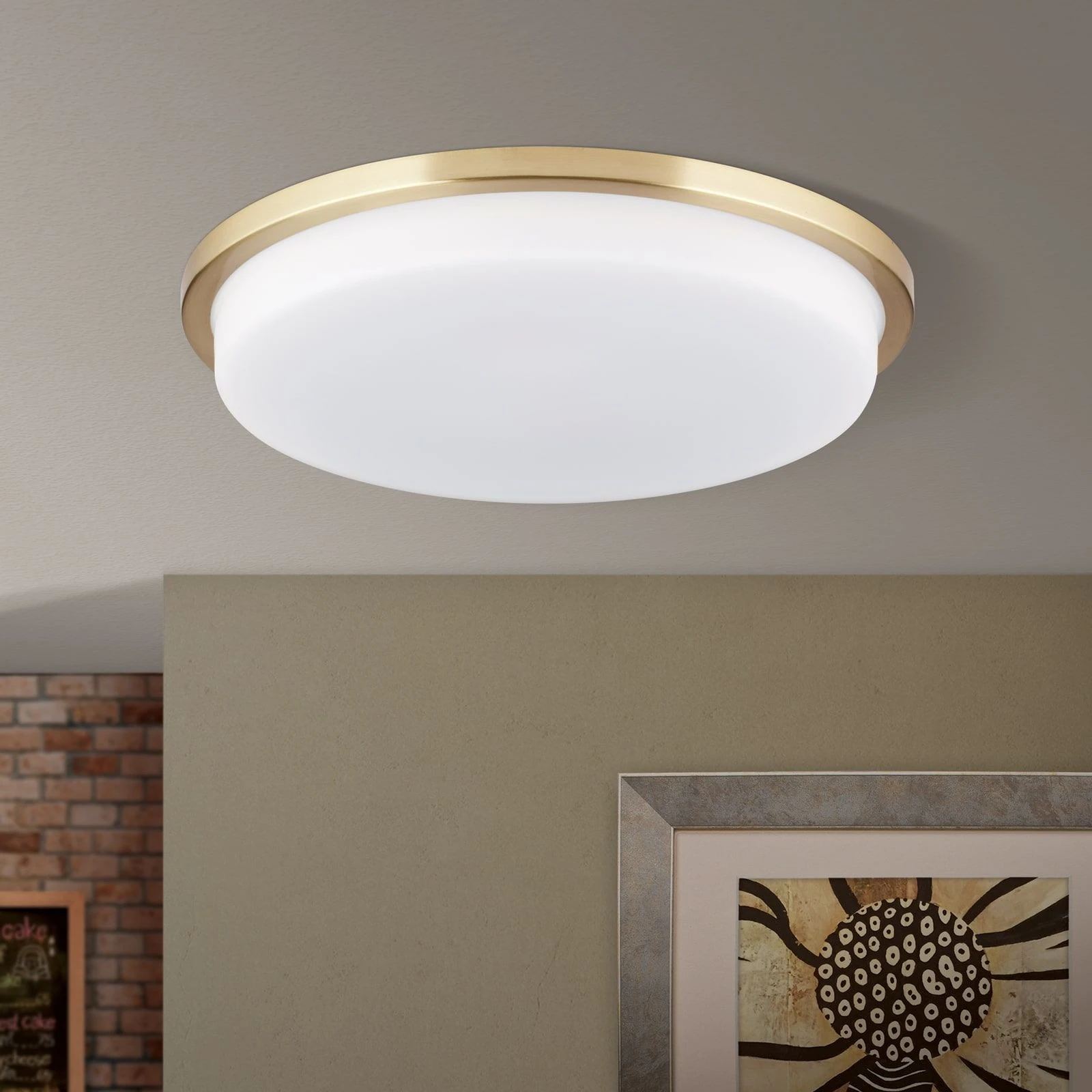 LED plafonska lampa LEROX, mat mesing, Ø 40 cm - 3