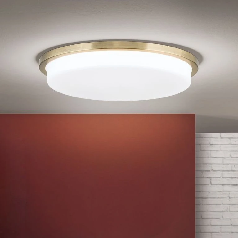 LED plafonska lampa LEROX, antik mesing, Ø 40 cm - 1